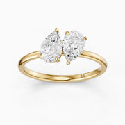 Berlyn Toi Et Moi Engagement Ring With Both Pear Lab Grown Diamonds