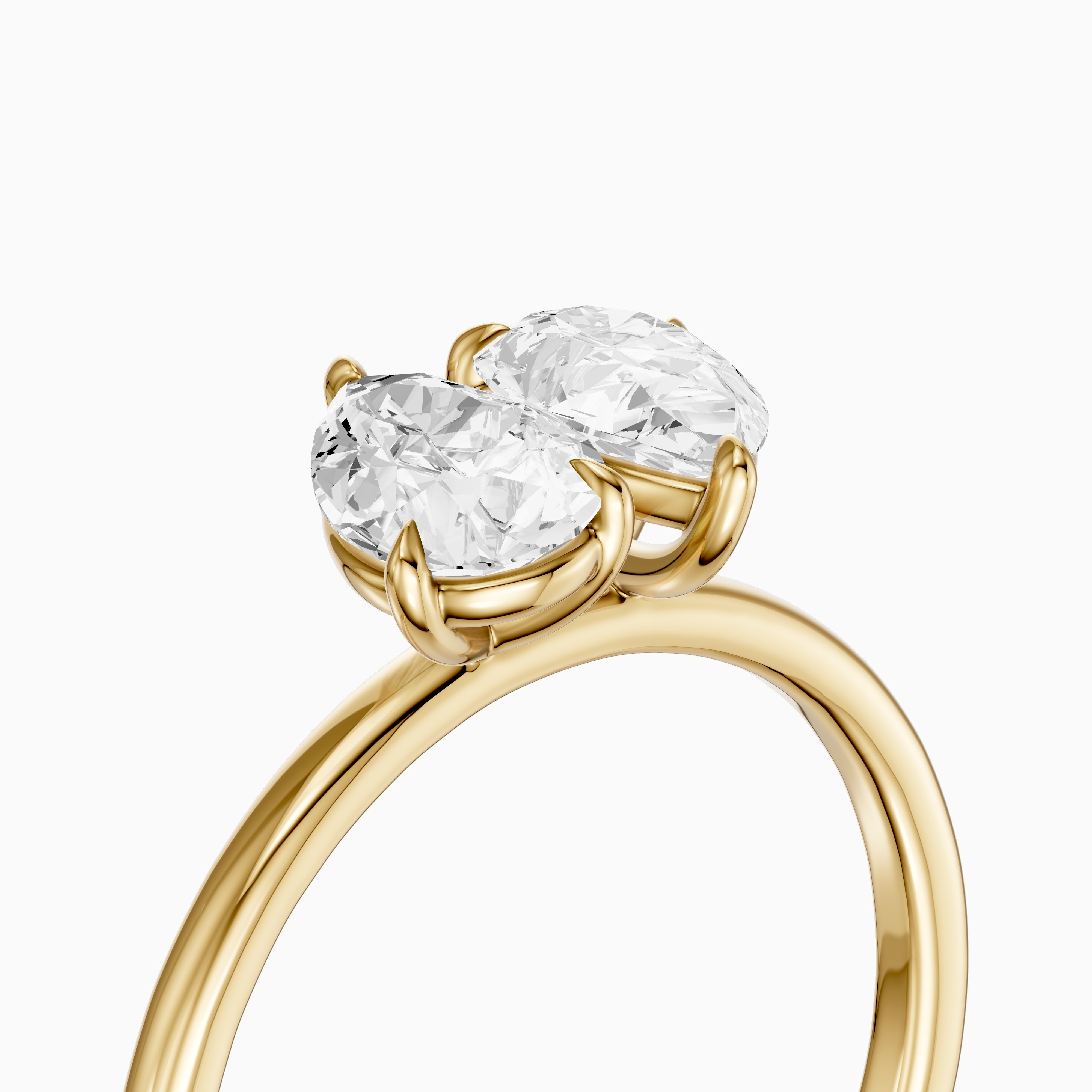 Berlyn Toi Et Moi Engagement Ring With Both Pear Lab Grown Diamonds