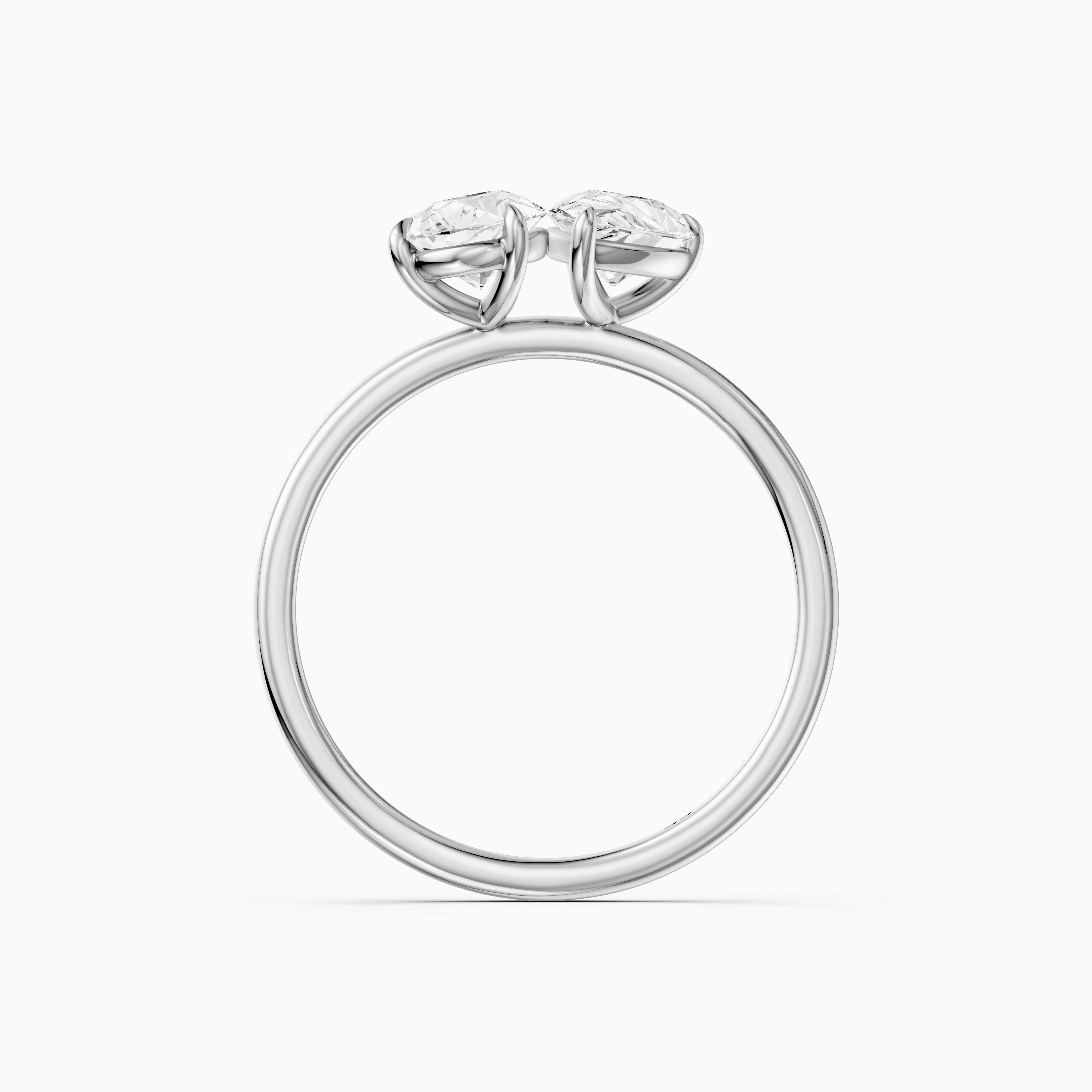 Berlyn Toi Et Moi Engagement Ring With Both Pear Lab Grown Diamonds