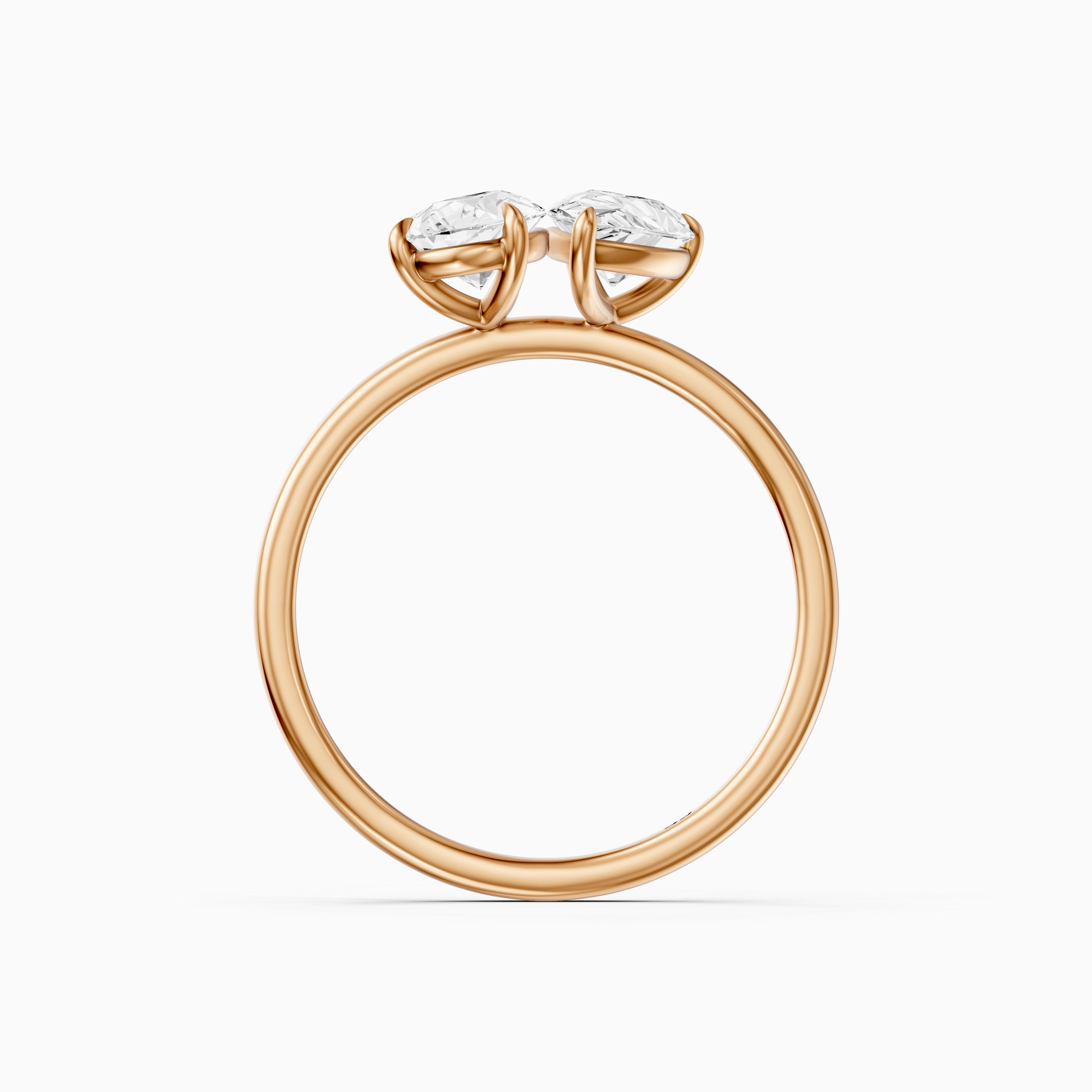 Berlyn Toi Et Moi Engagement Ring With Both Pear Lab Grown Diamonds