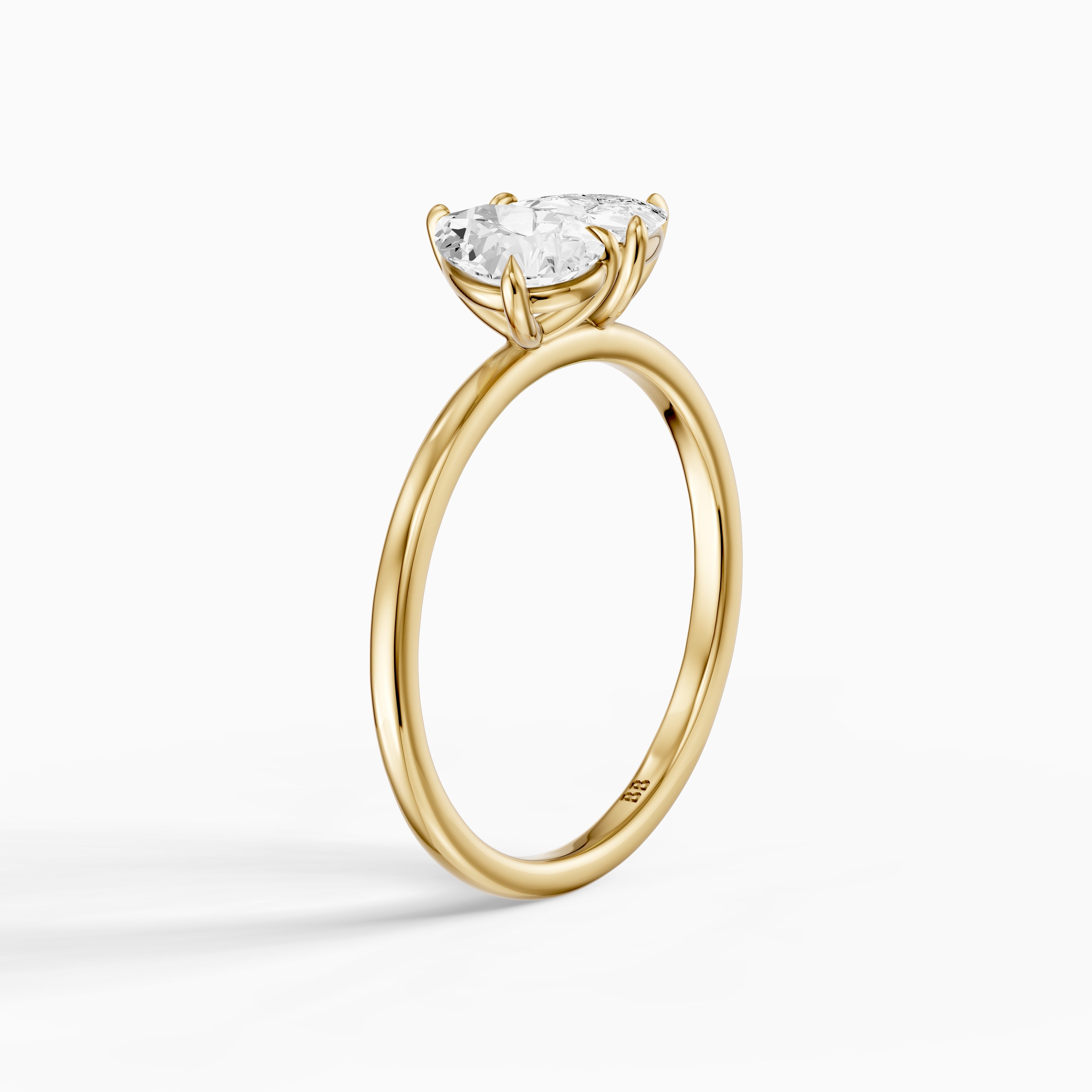 Roselyn Toi Et Moi Engagement Ring With Pear and Trillion Cut Moissanite Diamond