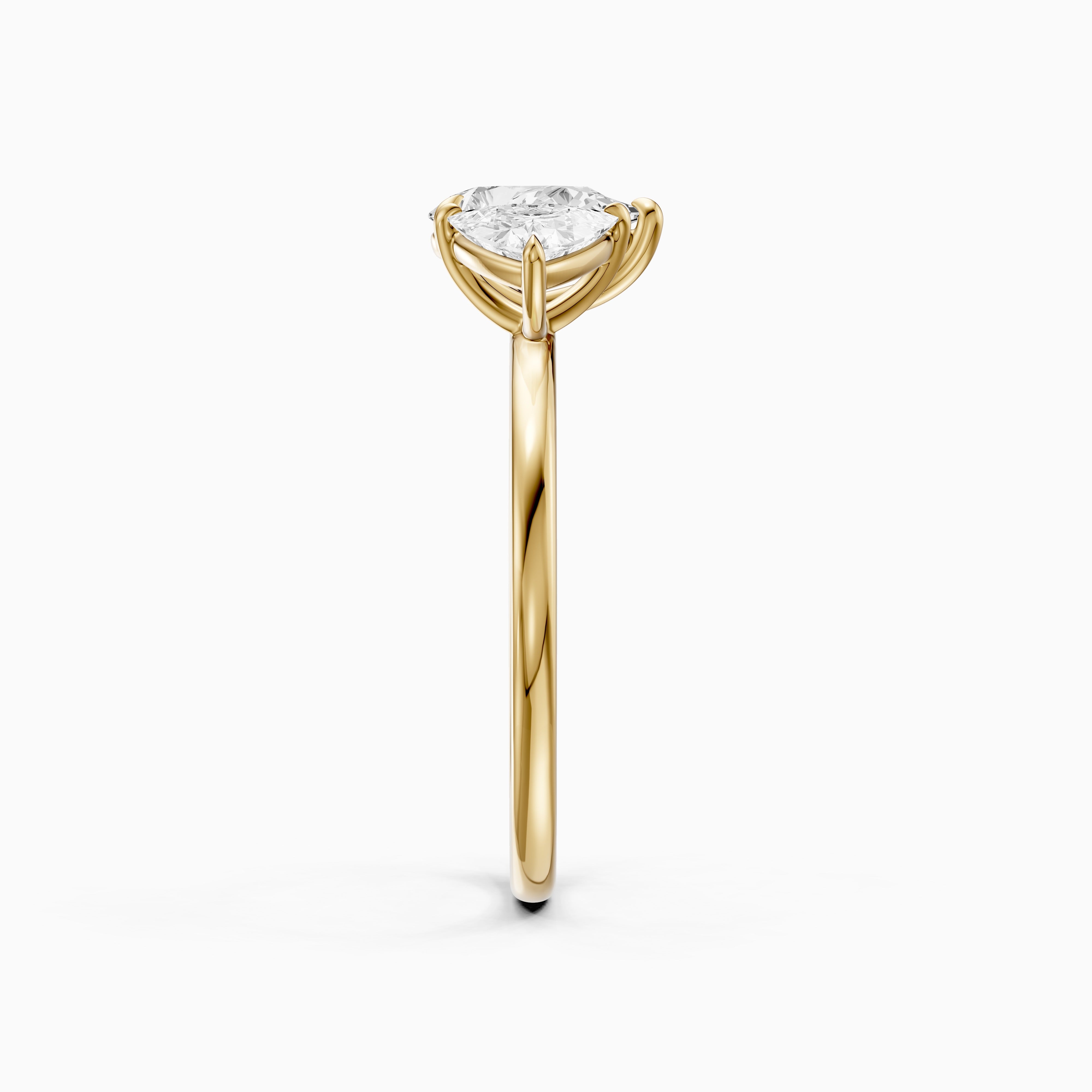 Roselyn Toi Et Moi Engagement Ring With Pear and Trillion Cut Moissanite Diamond