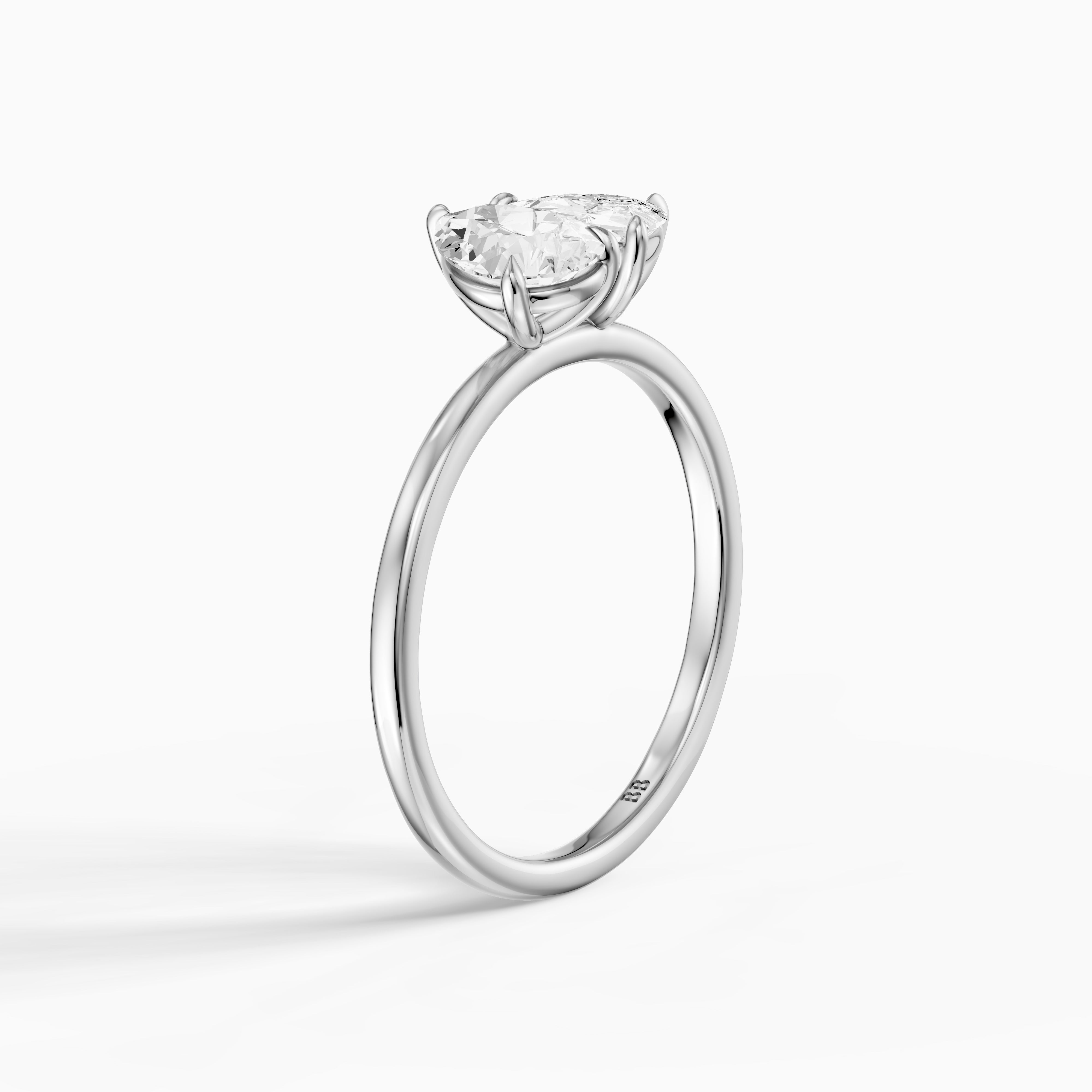Roselyn Toi Et Moi Engagement Ring With Pear and Trillion Cut Moissanite Diamond