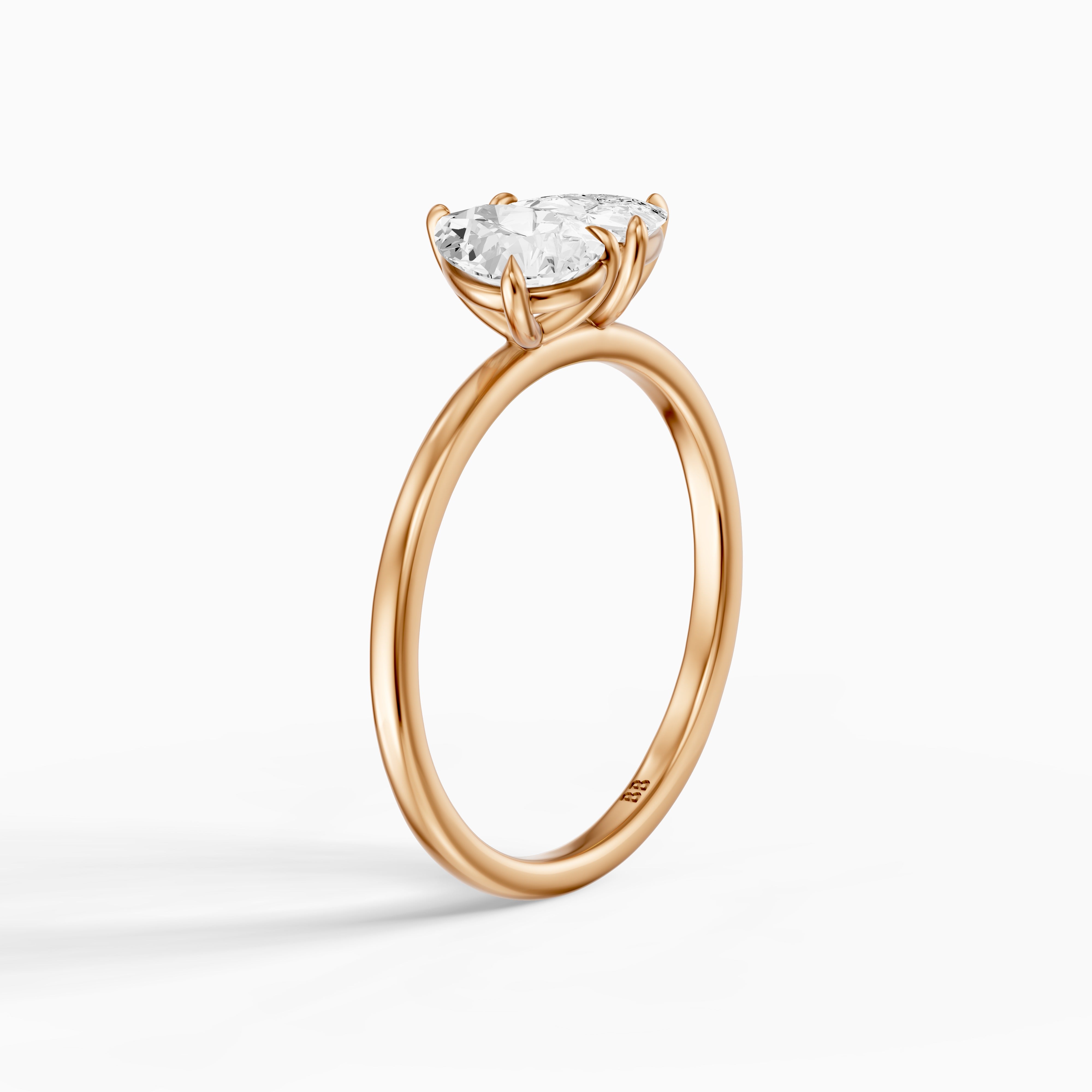 Roselyn Toi Et Moi Engagement Ring With Pear and Trillion Cut Moissanite Diamond