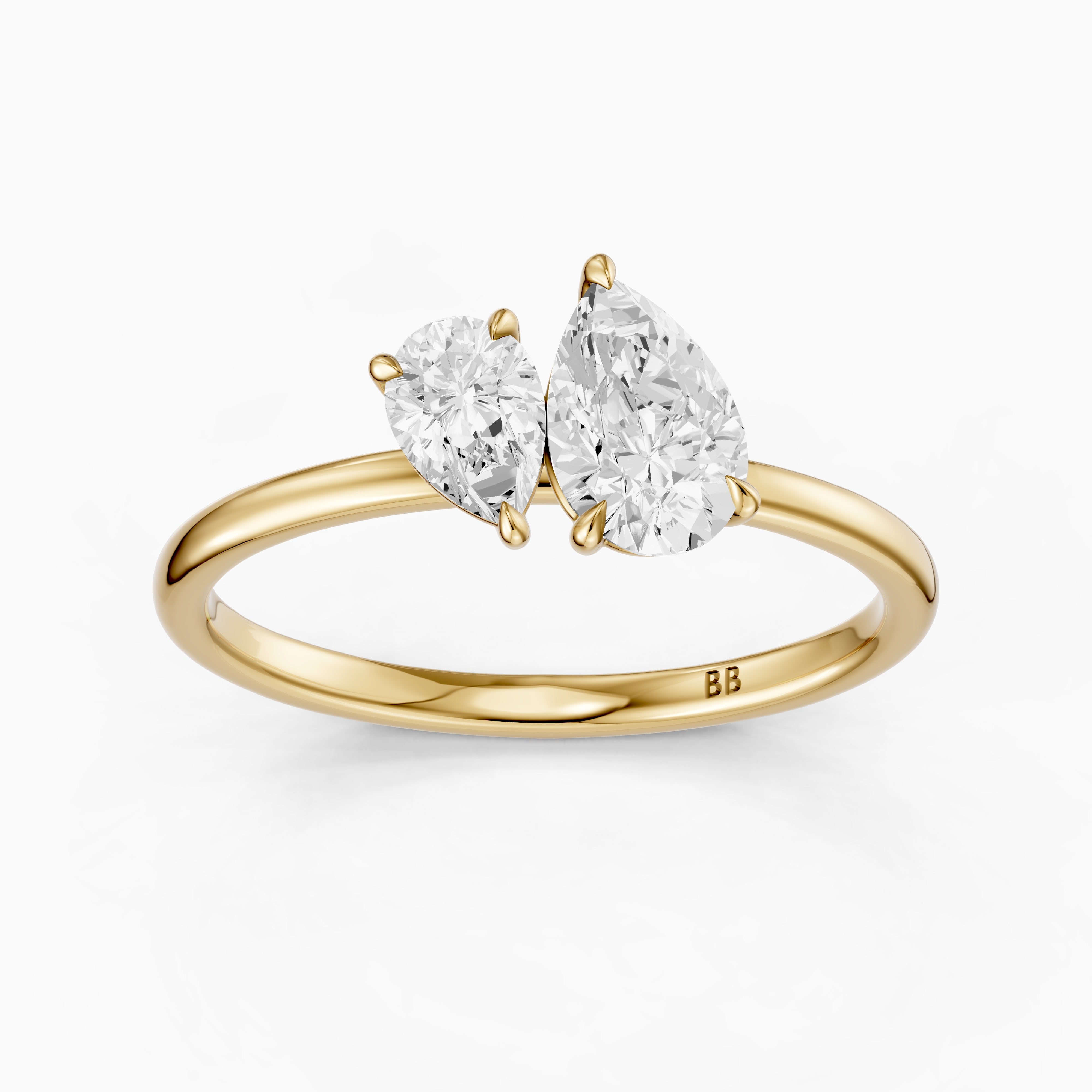 Blaire Toi Et Moi Engagement Ring With Both Pear Lab Grown Diamonds
