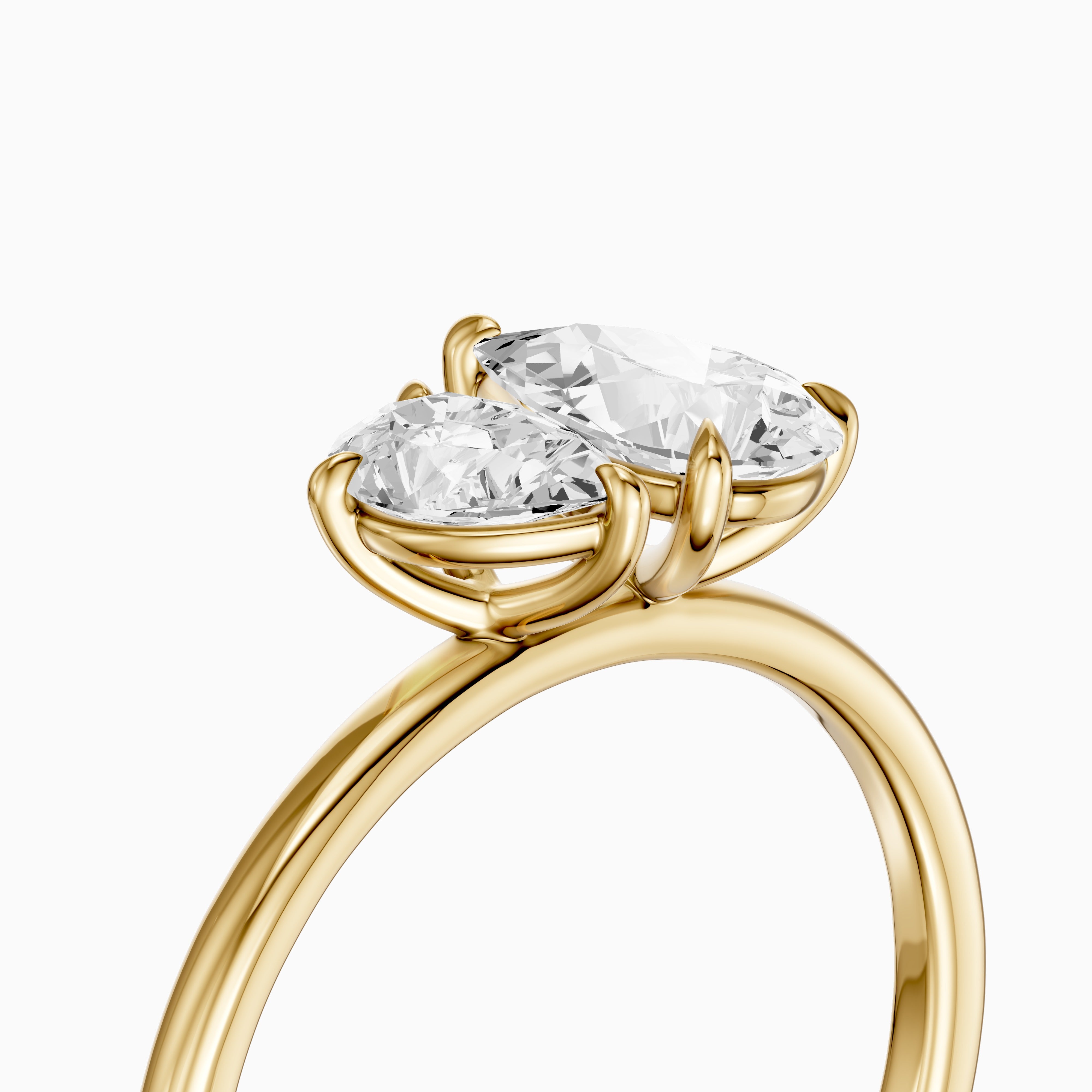 Blaire Toi Et Moi Engagement Ring With Both Pear Lab Grown Diamonds