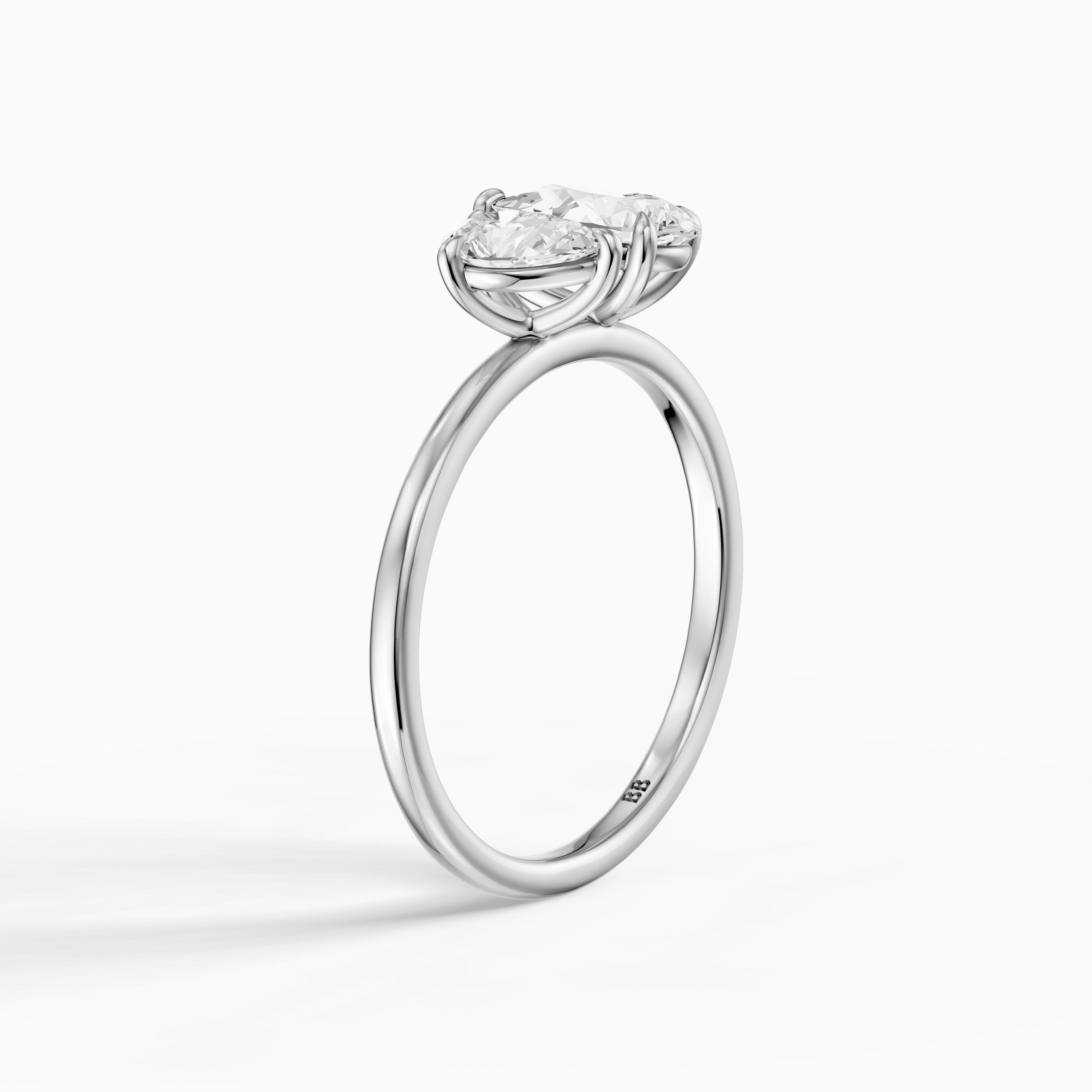 Blaire Toi Et Moi Engagement Ring With Both Pear Lab Grown Diamonds