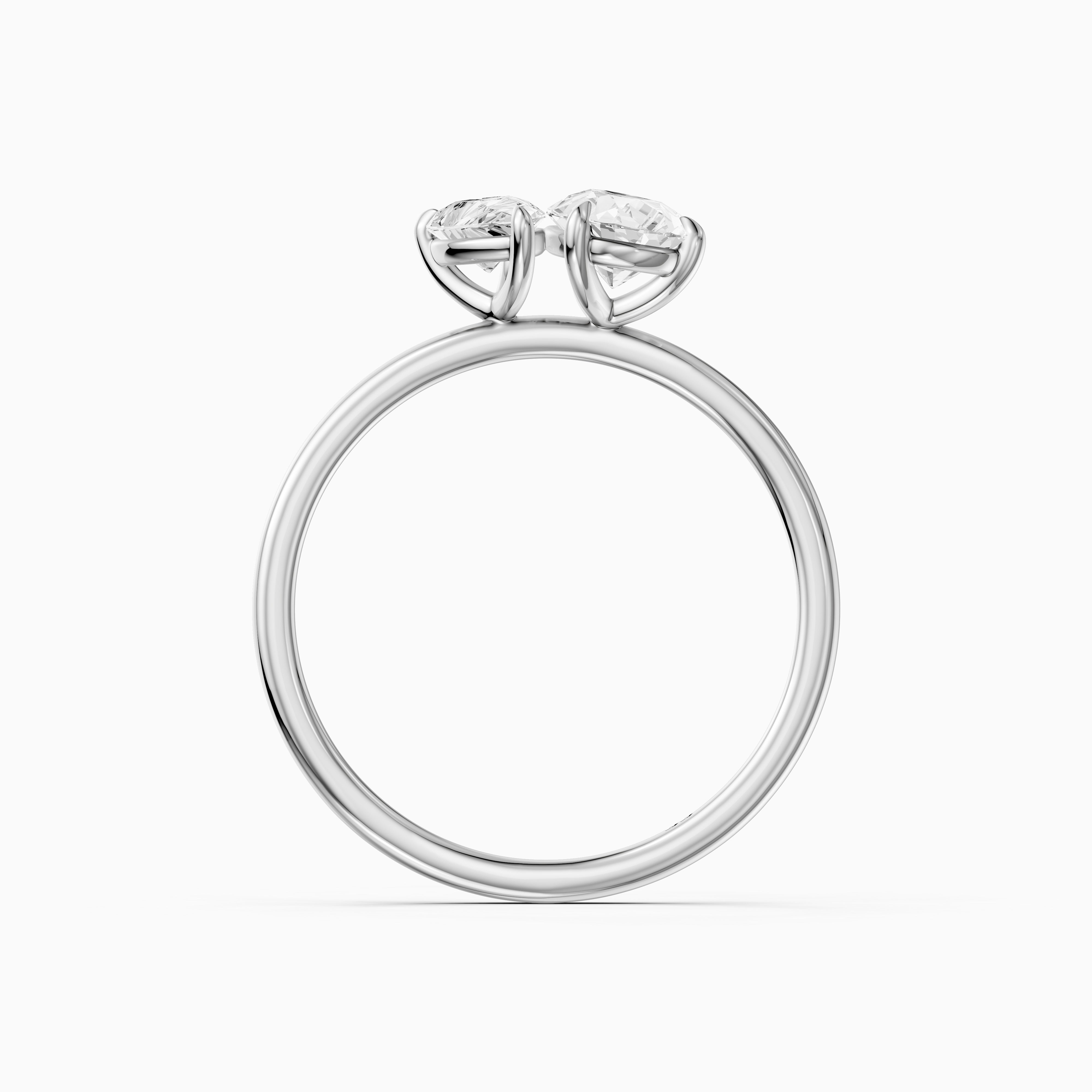 Blaire Toi Et Moi Engagement Ring With Both Pear Lab Grown Diamonds