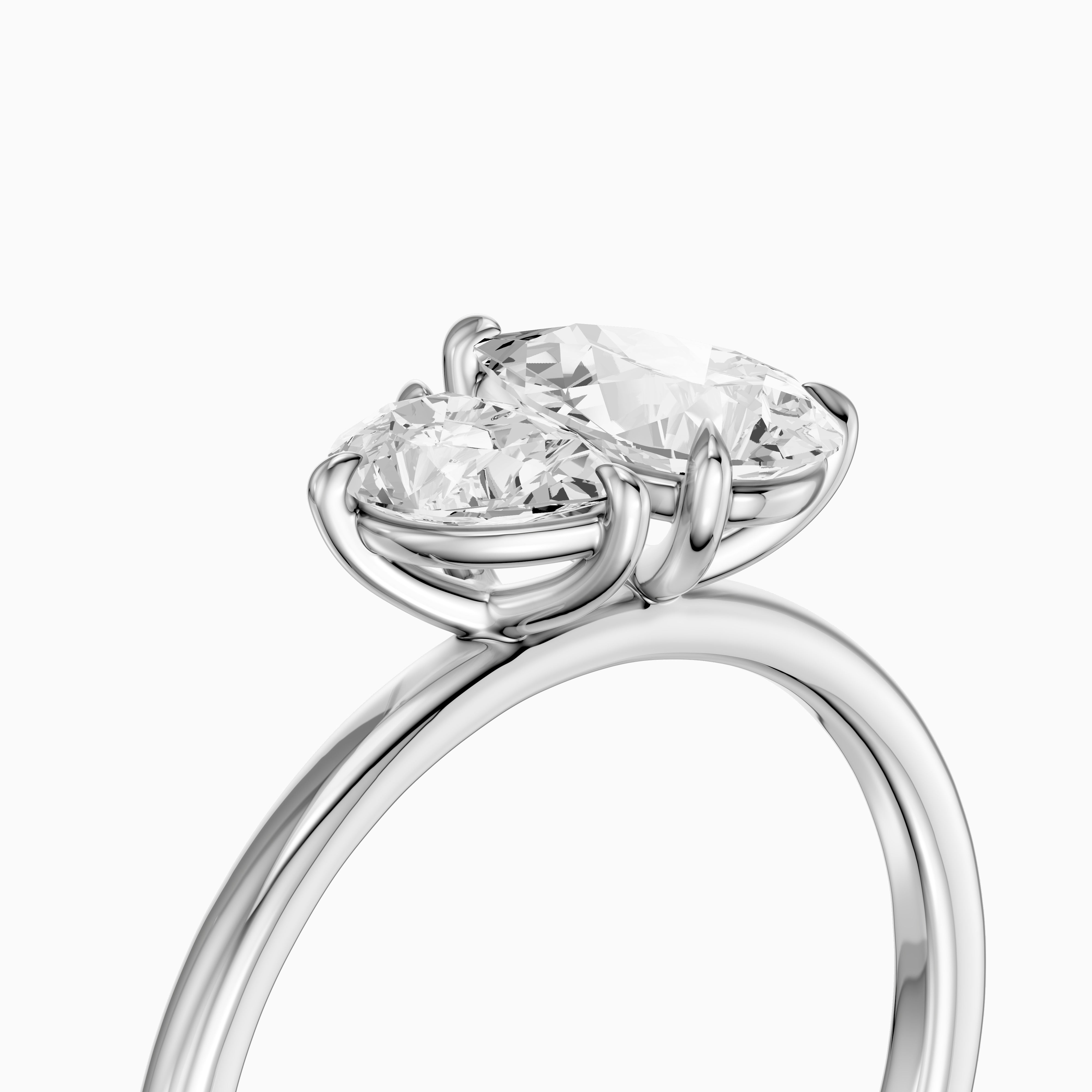 Blaire Toi Et Moi Engagement Ring With Both Pear Lab Grown Diamonds