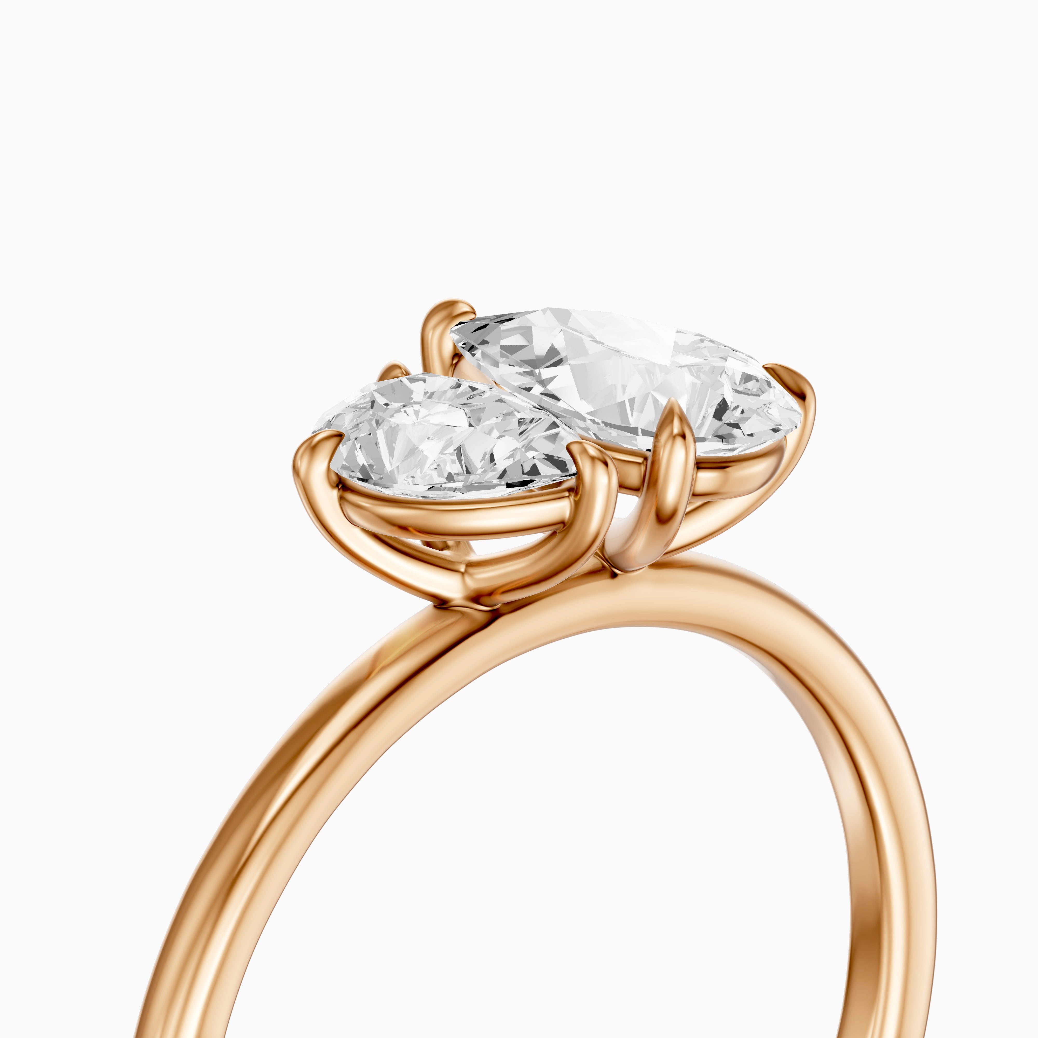 Blaire Toi Et Moi Engagement Ring With Both Pear Lab Grown Diamonds