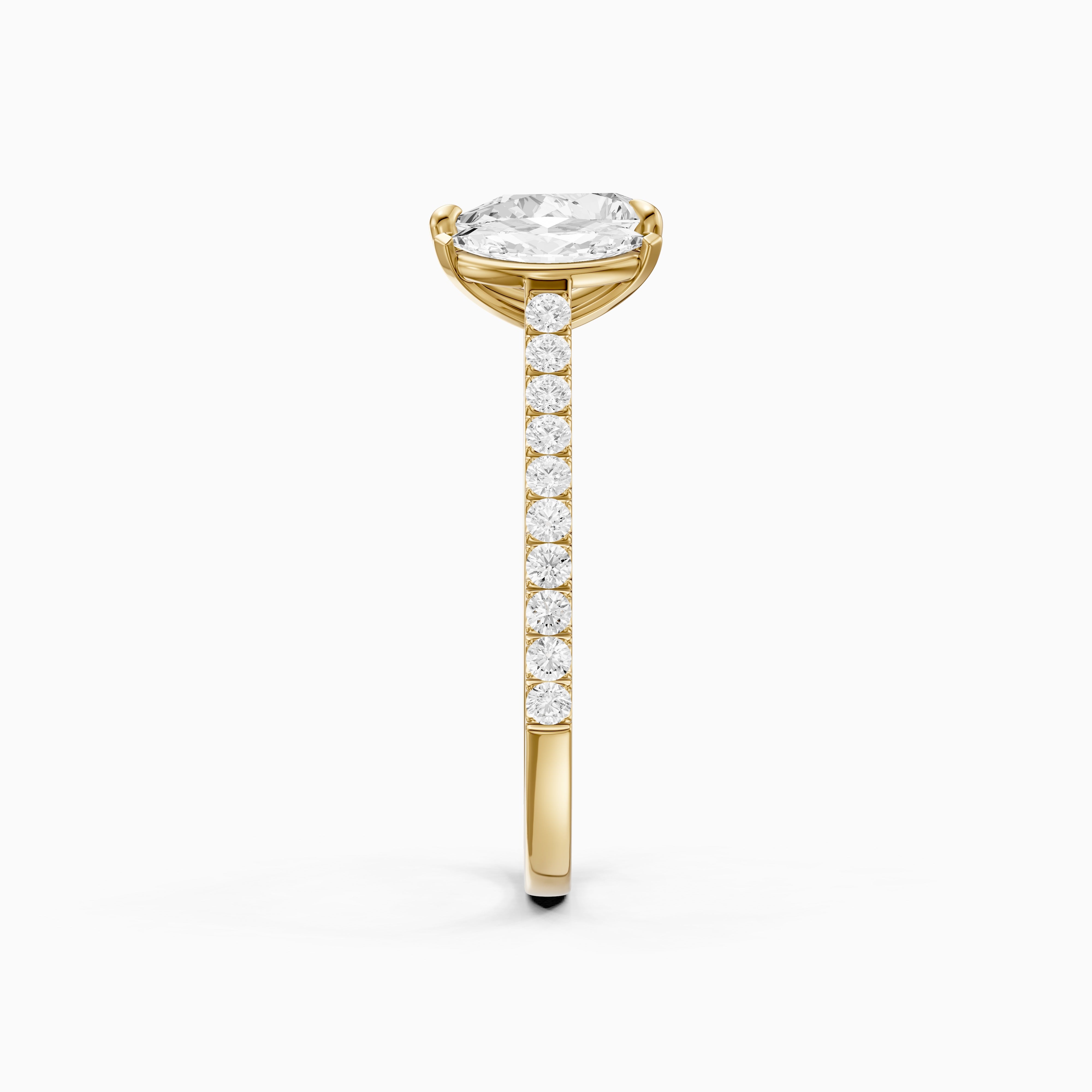 Braely Toi Et Moi Pave Side Stone Ring With Pear and Marquise Moissanite Diamond