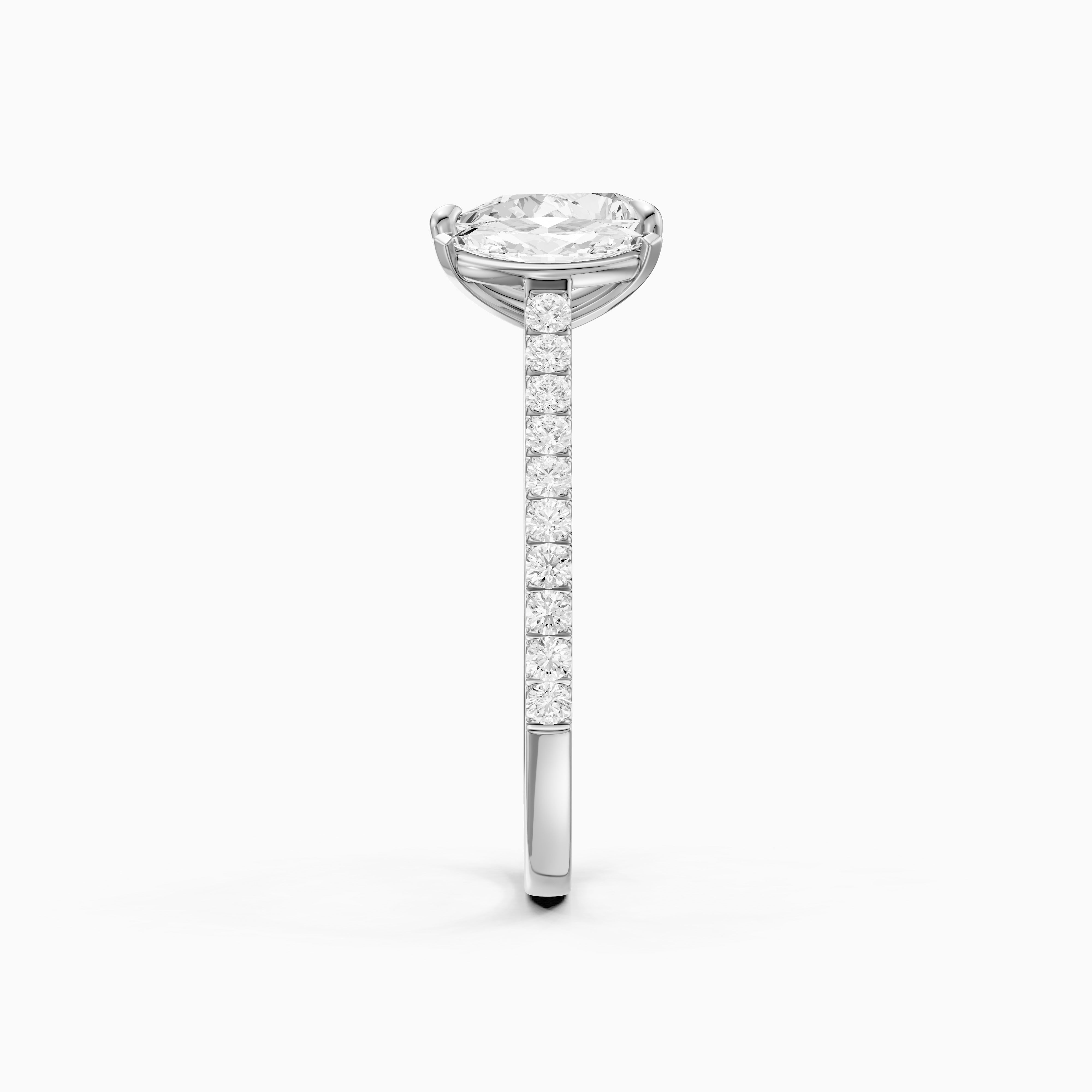 Braely Toi Et Moi Pave Side Stone Ring With Pear and Marquise Moissanite Diamond