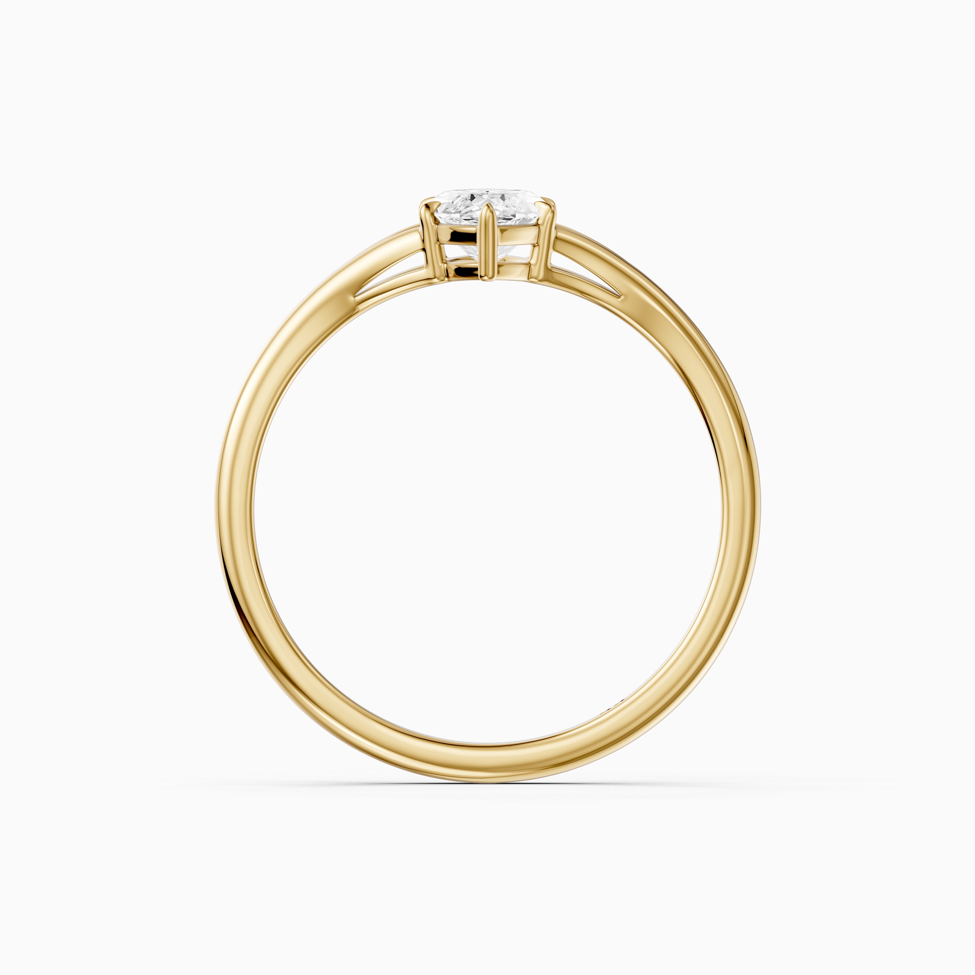 Elara Marquise Cut Lab Grown Diamond Ring with Split Cathedral Shank