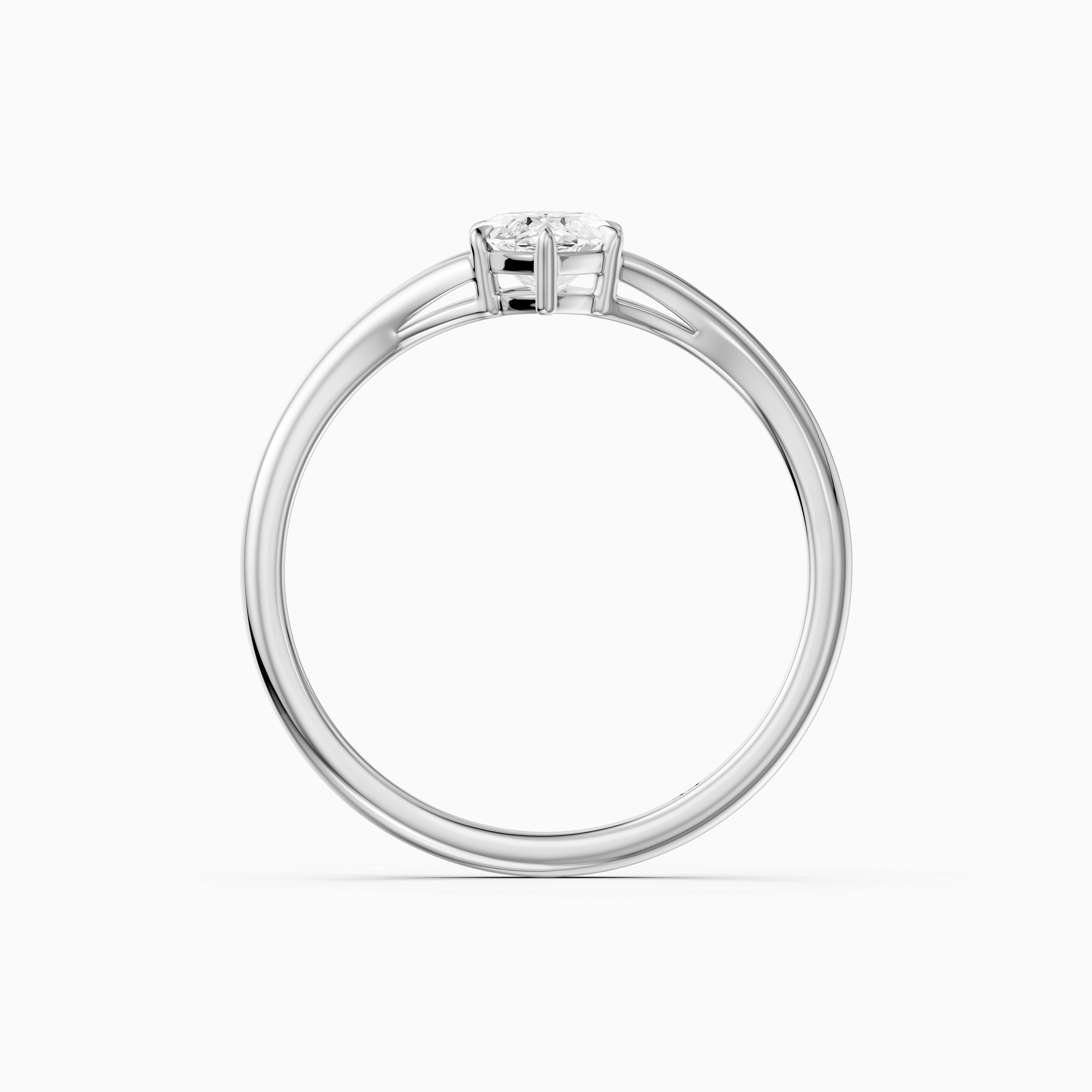 Elara Marquise Cut Lab Grown Diamond Ring with Split Cathedral Shank