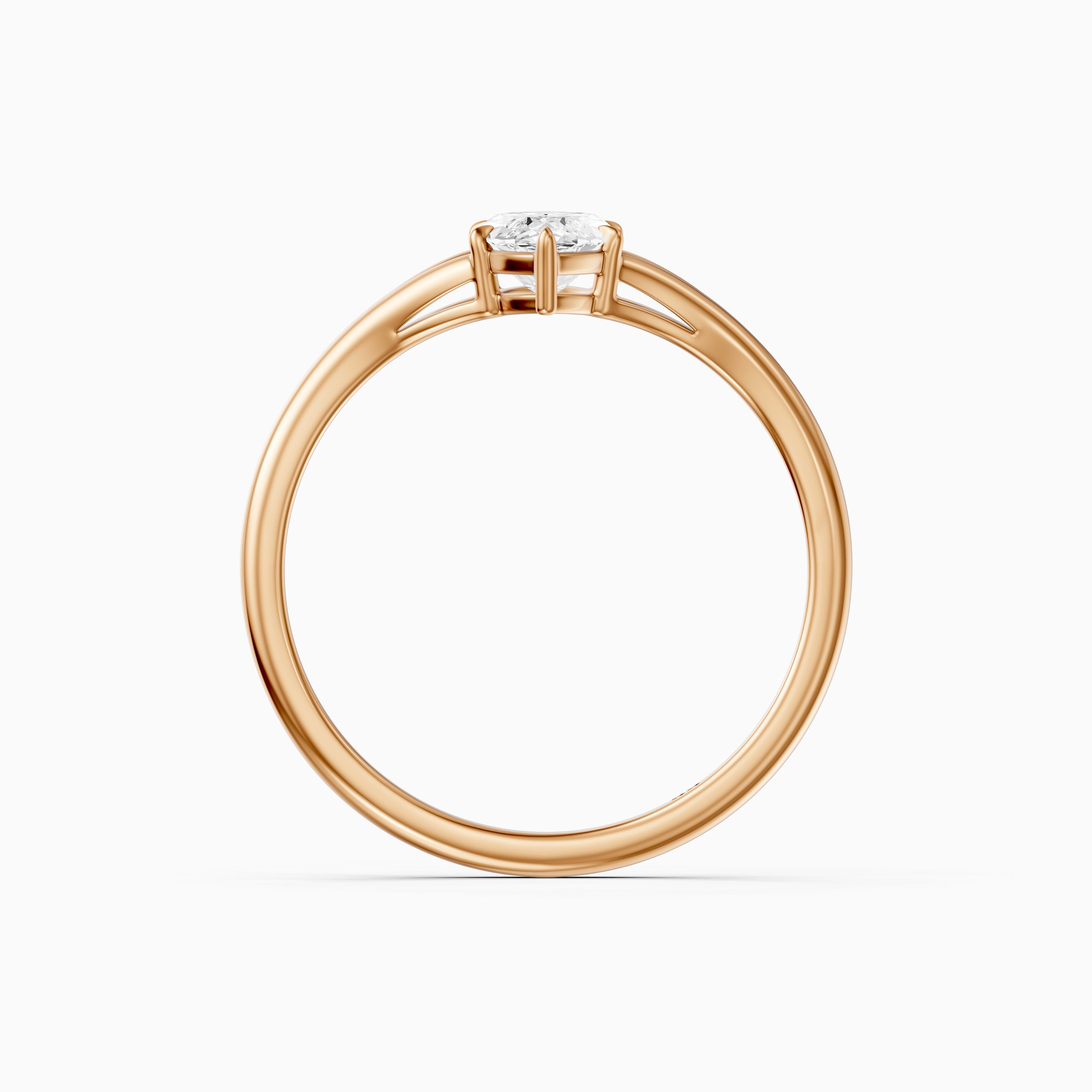 Elara Marquise Cut Lab Grown Diamond Ring with Split Cathedral Shank