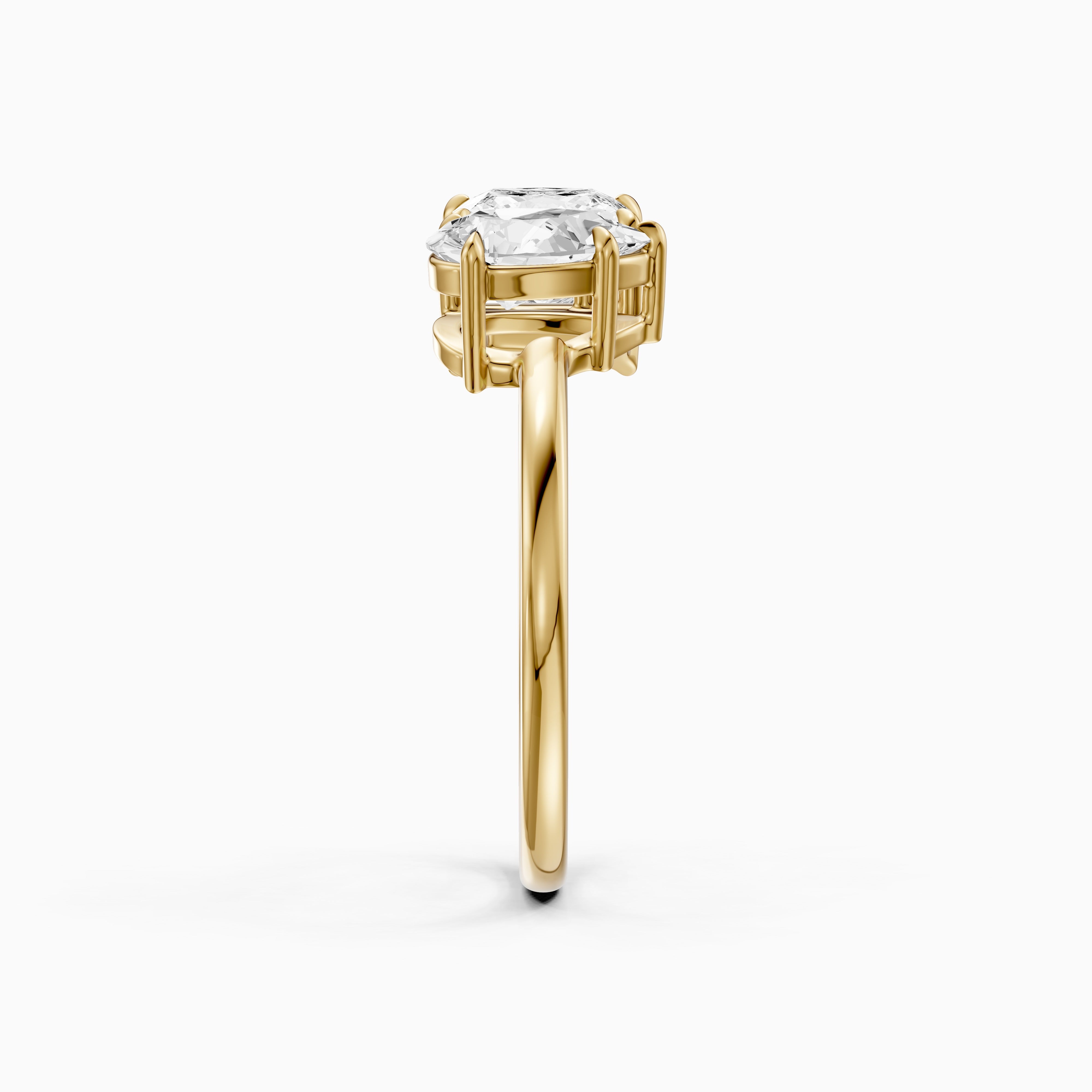 Caison Toi Et Moi Engagement Ring With Princess and Pear Two Stone Lab Grown Diamond