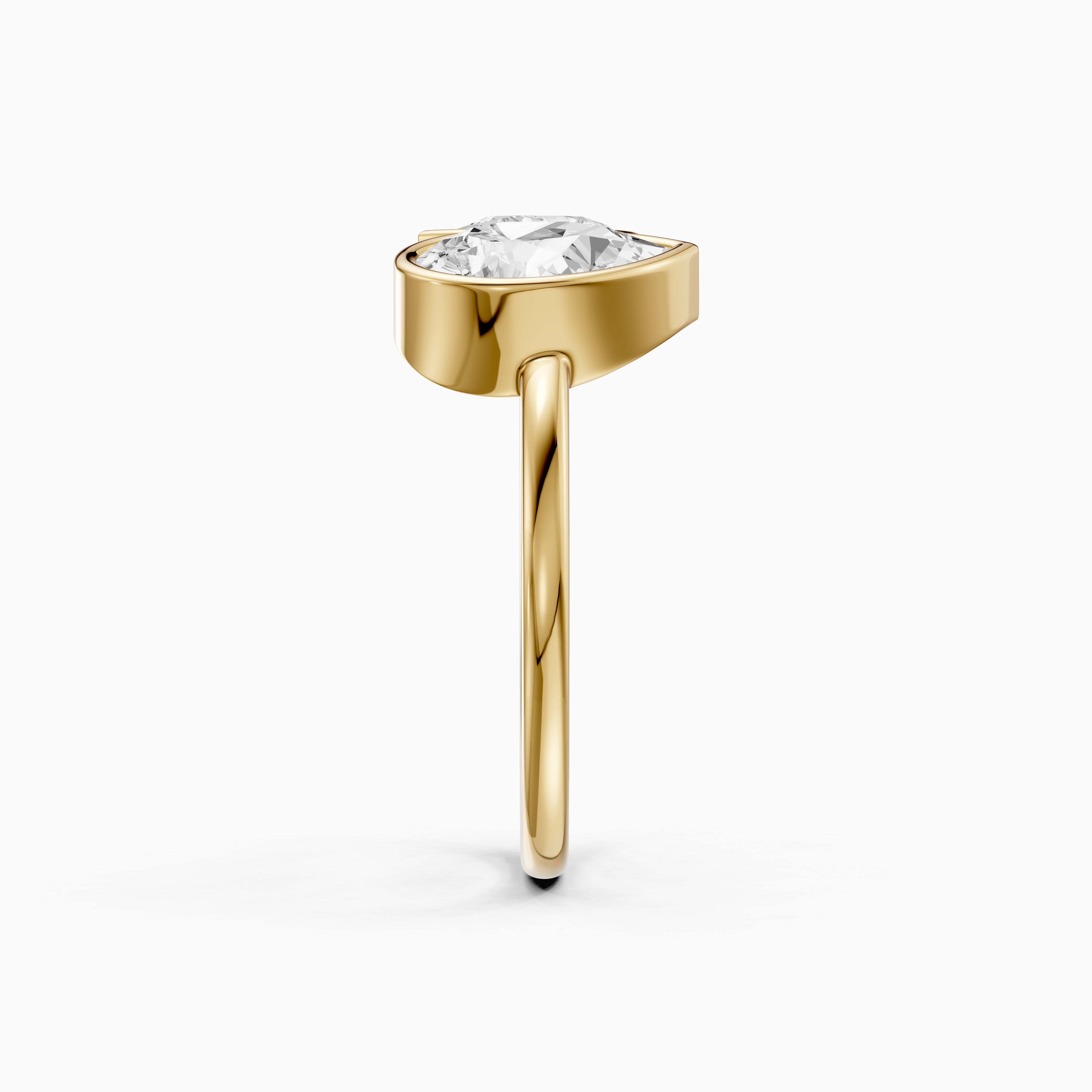 Nora Toi et Moi Pear Cut Lab Grown Diamond Ring in Bezel Setting