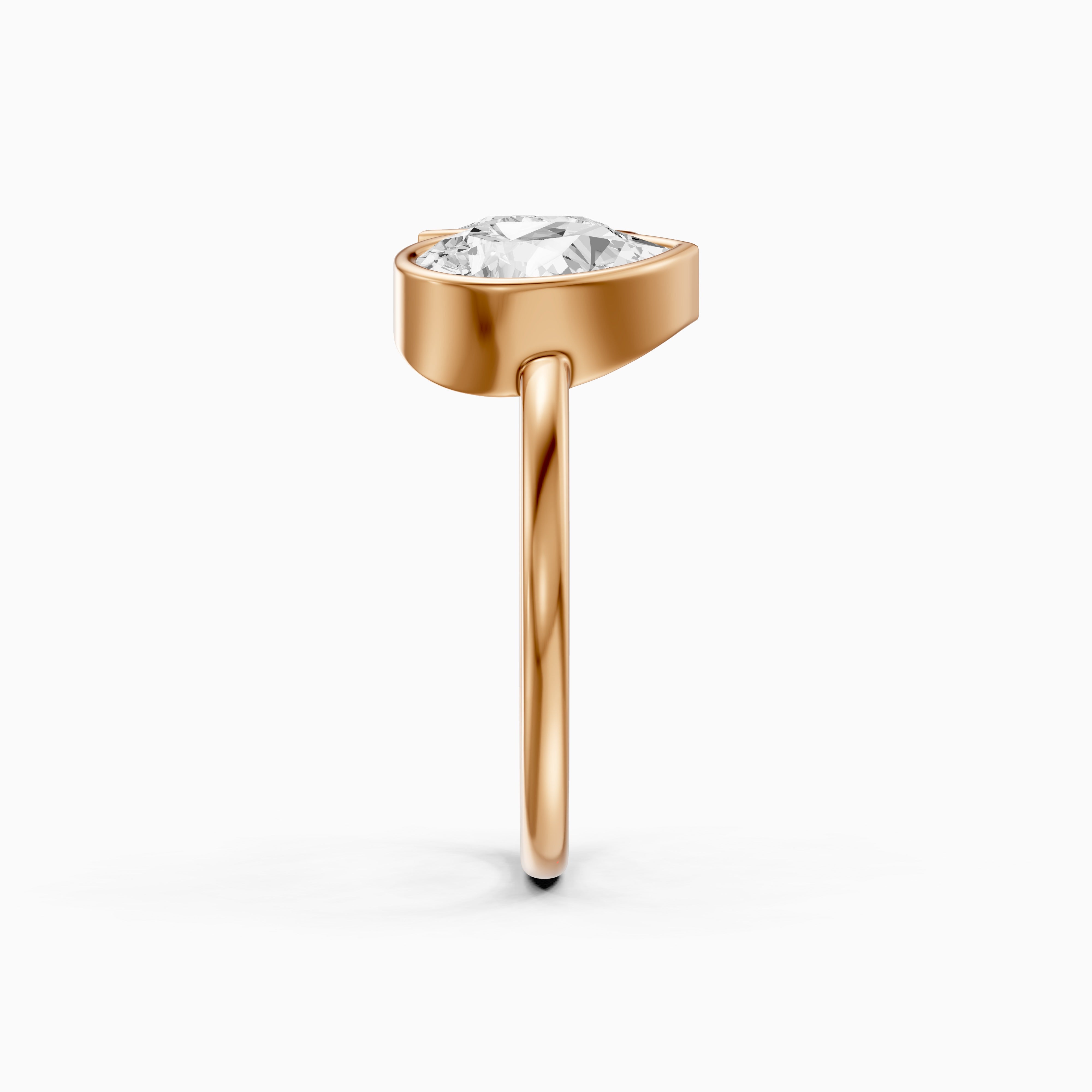 Nora Toi et Moi Pear Cut Lab Grown Diamond Ring in Bezel Setting