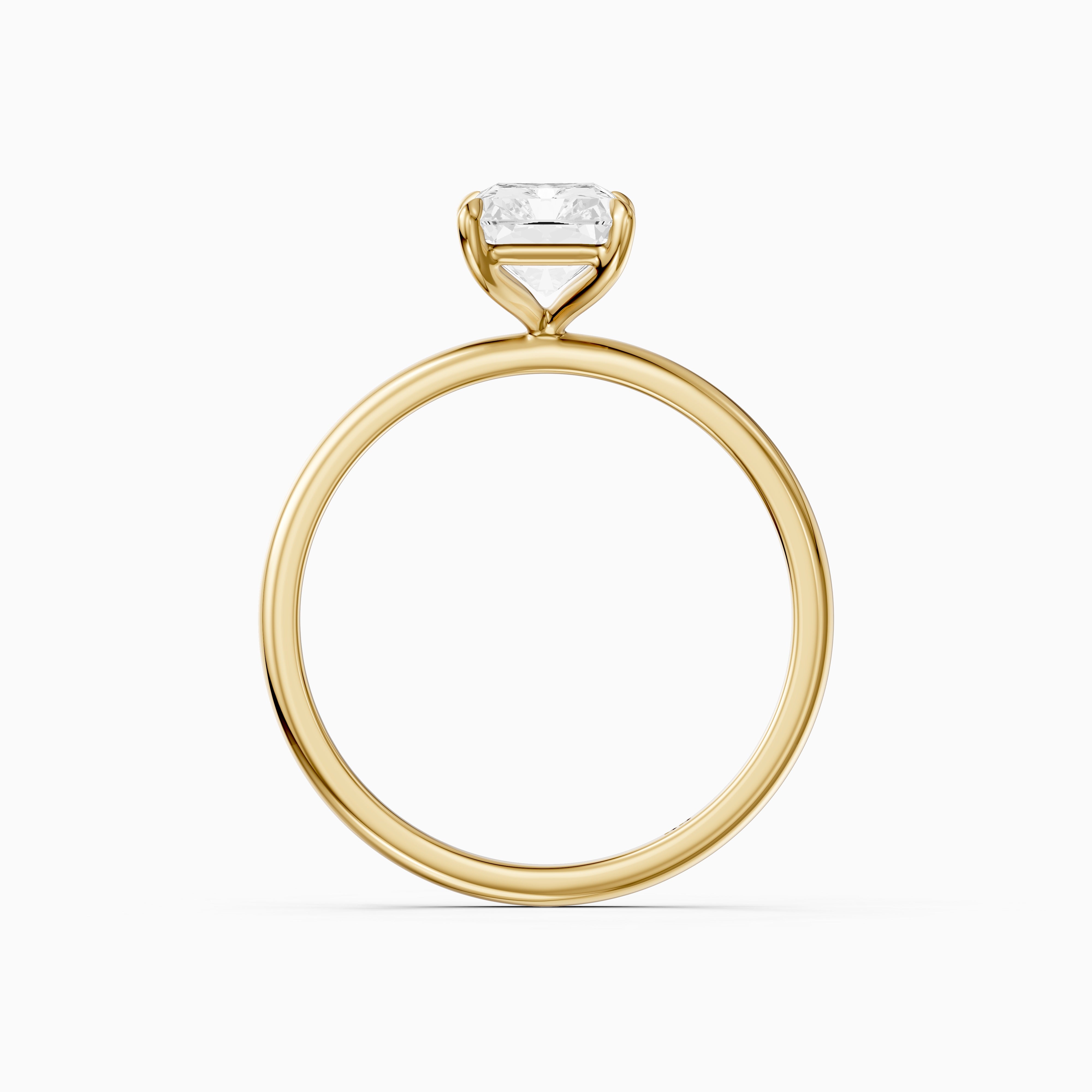 Clarie 4 Prong Radiant Cut Solitaire Lab Grown Diamond Ring