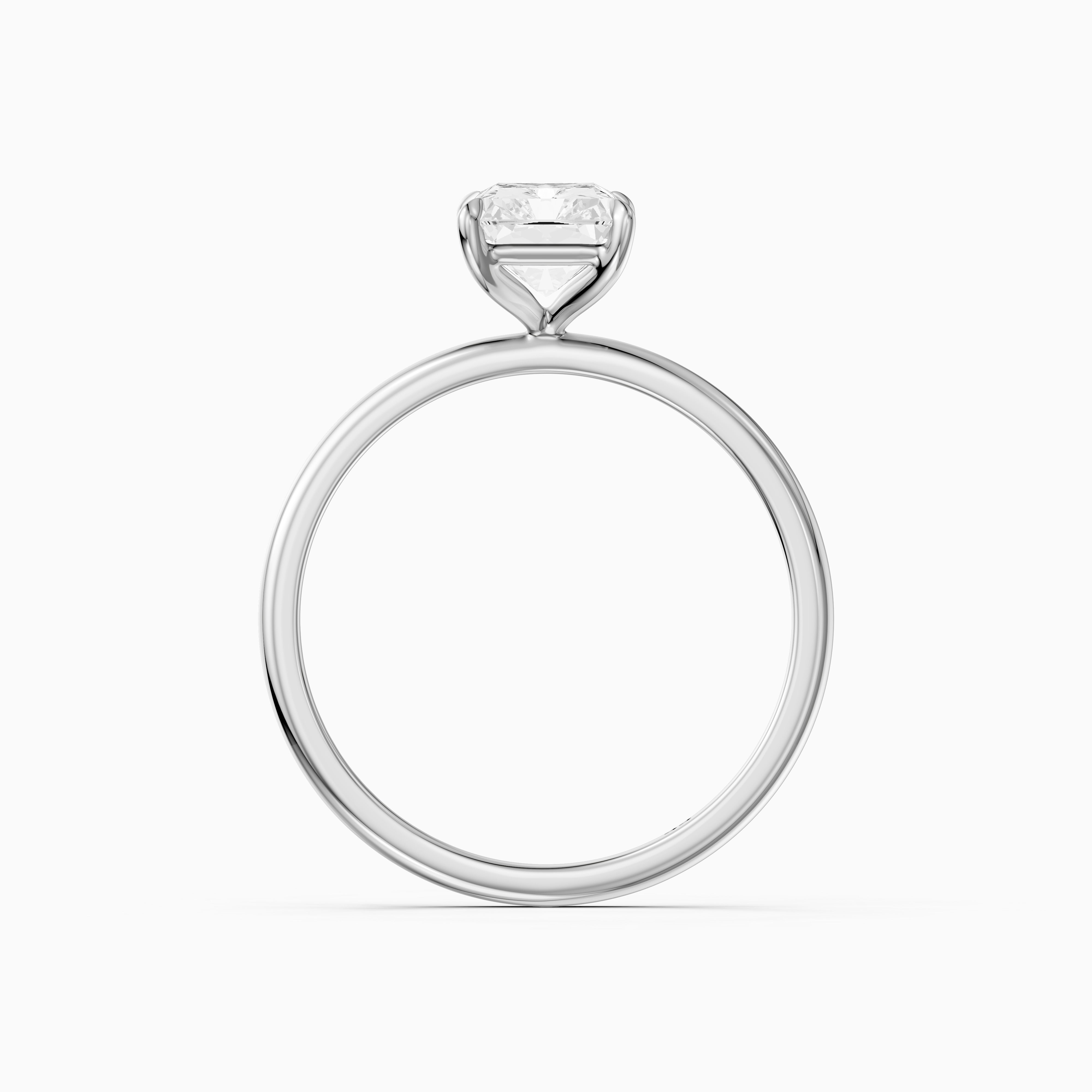 Clarie 4 Prong Radiant Cut Solitaire Lab Grown Diamond Ring