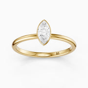 Jazmin Marquise Cut Bezel Set Solitaire Lab Grown Diamond Ring