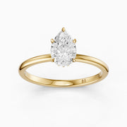 Kadira 5 Prong Pear Cut Hidden Halo Lab Grown Diamond Ring