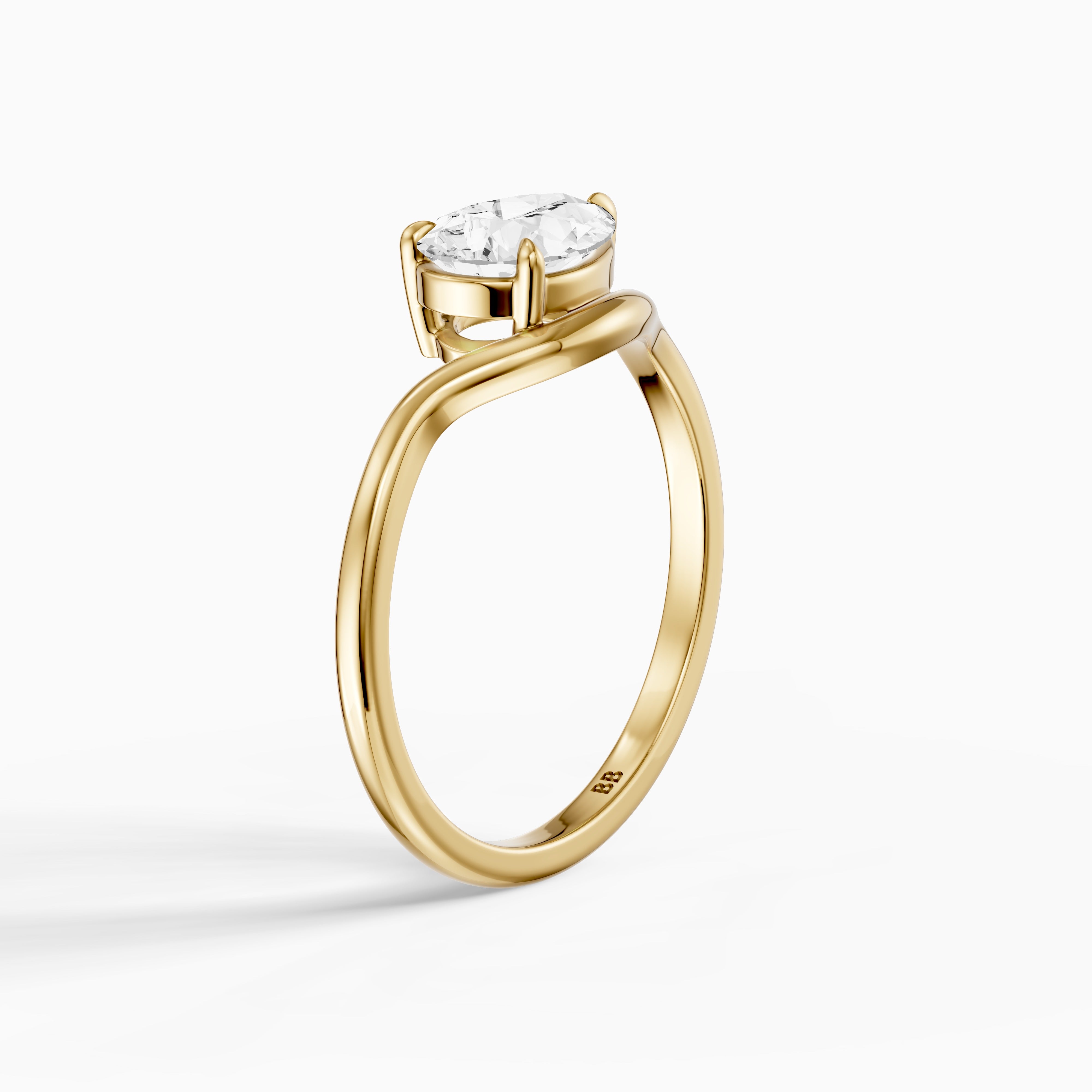 Kamila Pear Cut East West Lab Grown Diamond Ring