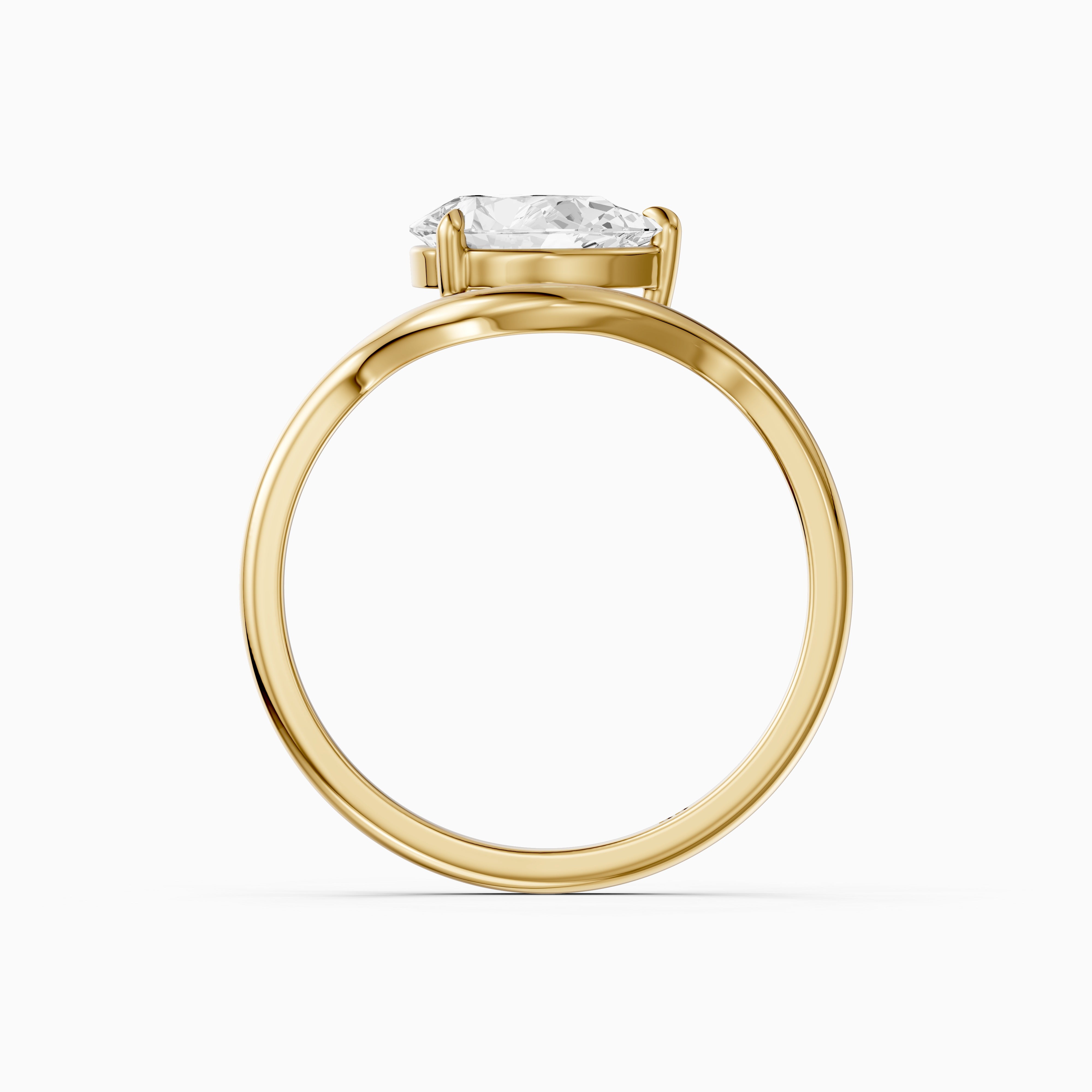 Kamila Pear Cut East West Moissanite Diamond Ring
