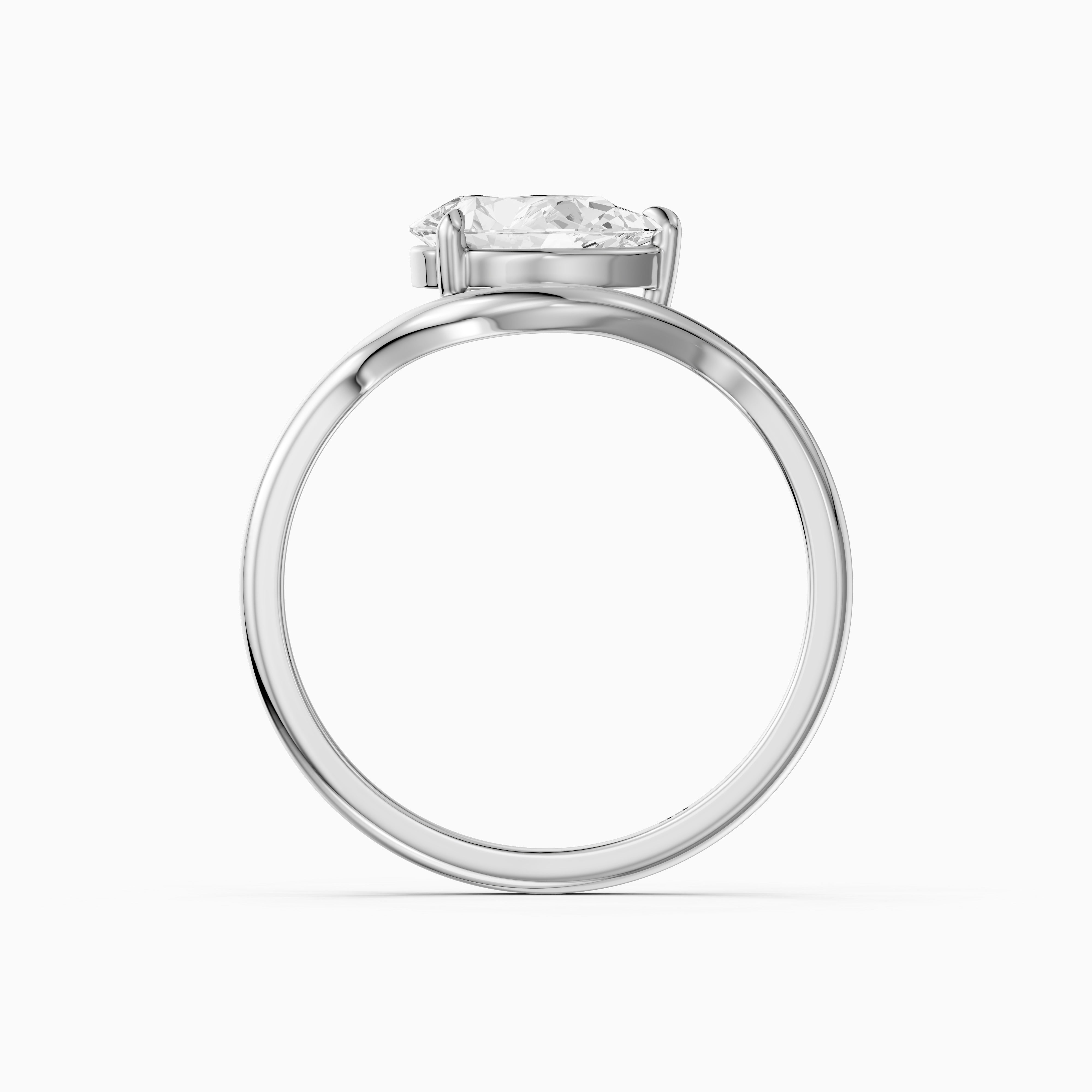 Kamila Pear Cut East West Moissanite Diamond Ring