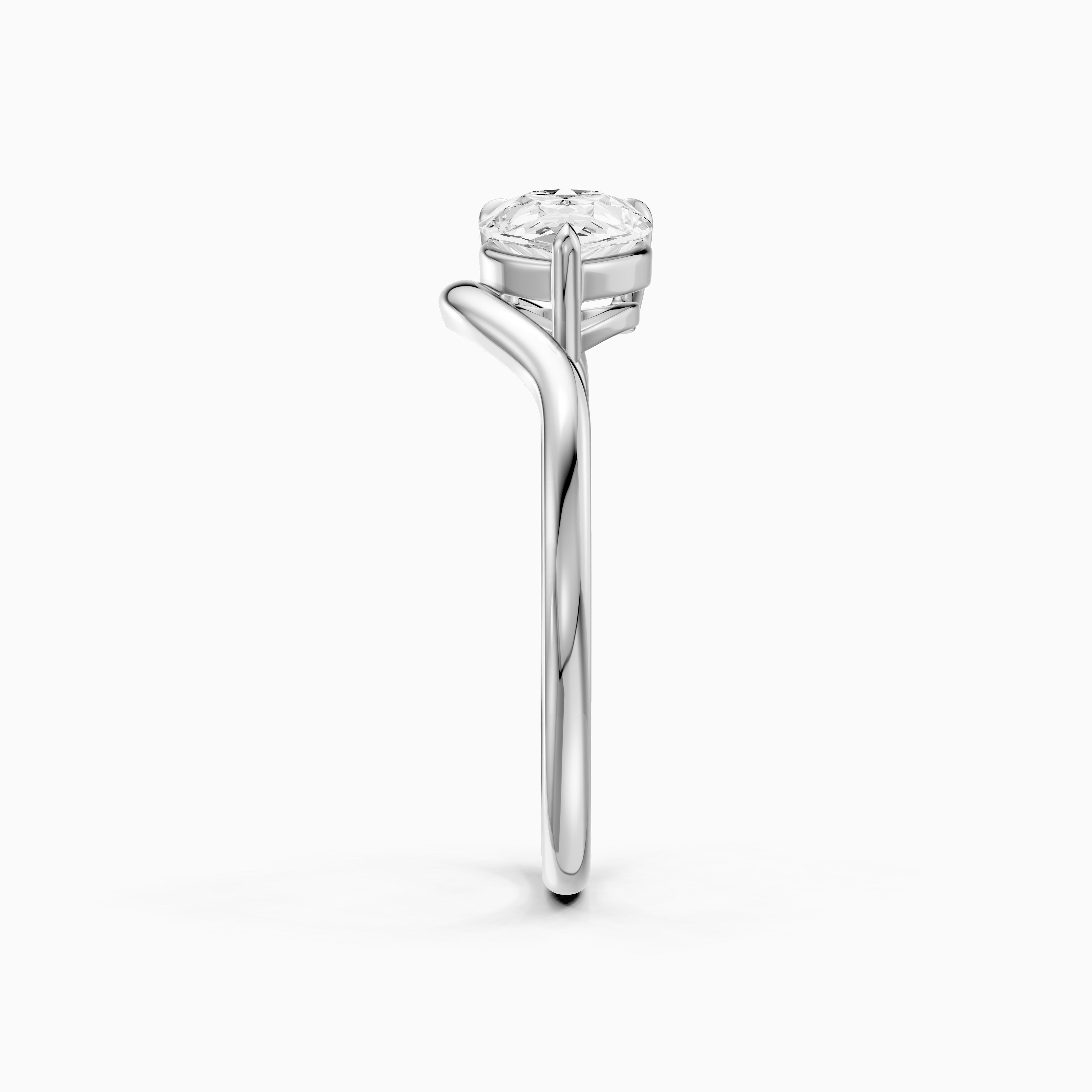 Kamila Pear Cut East West Moissanite Diamond Ring