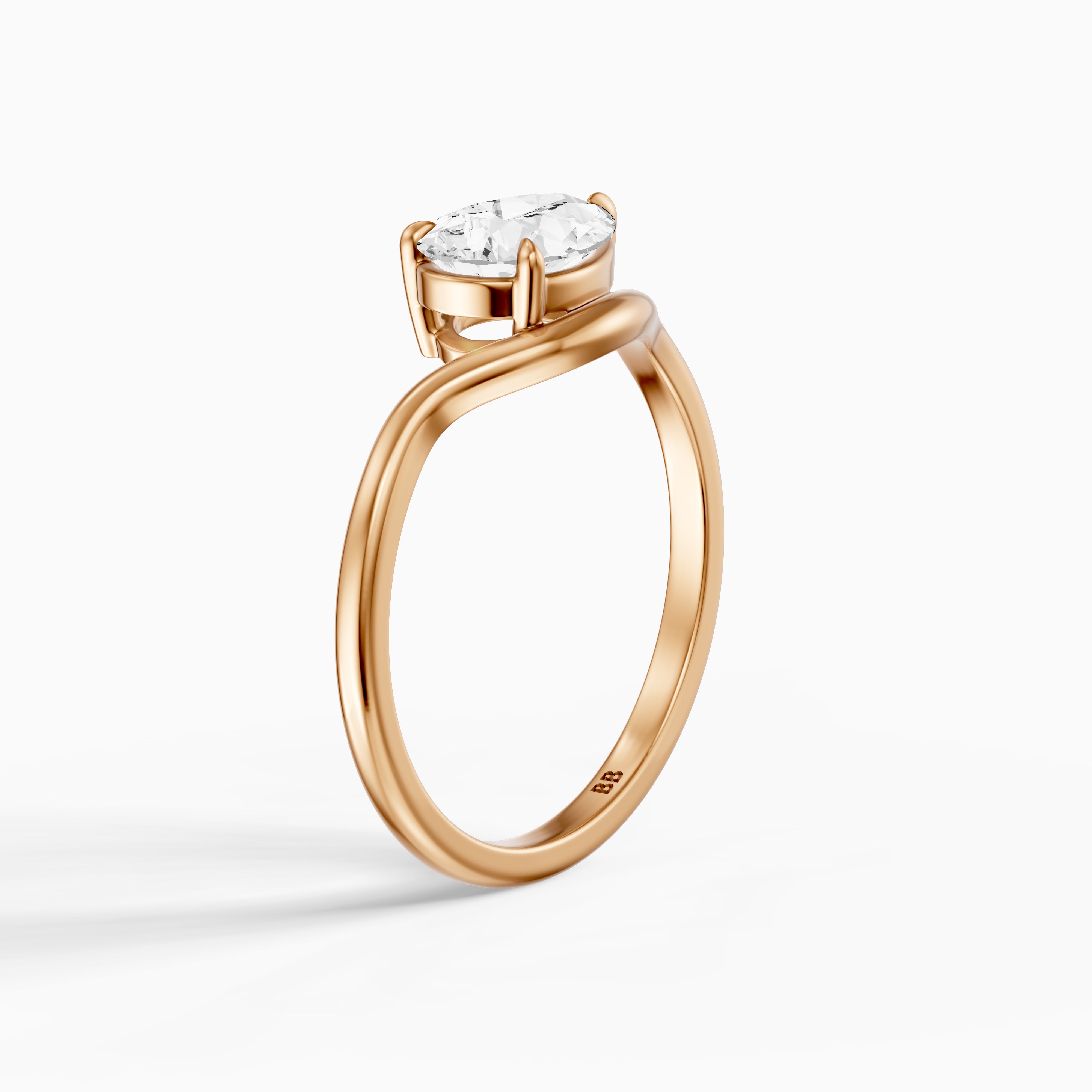 Kamila Pear Cut East West Moissanite Diamond Ring