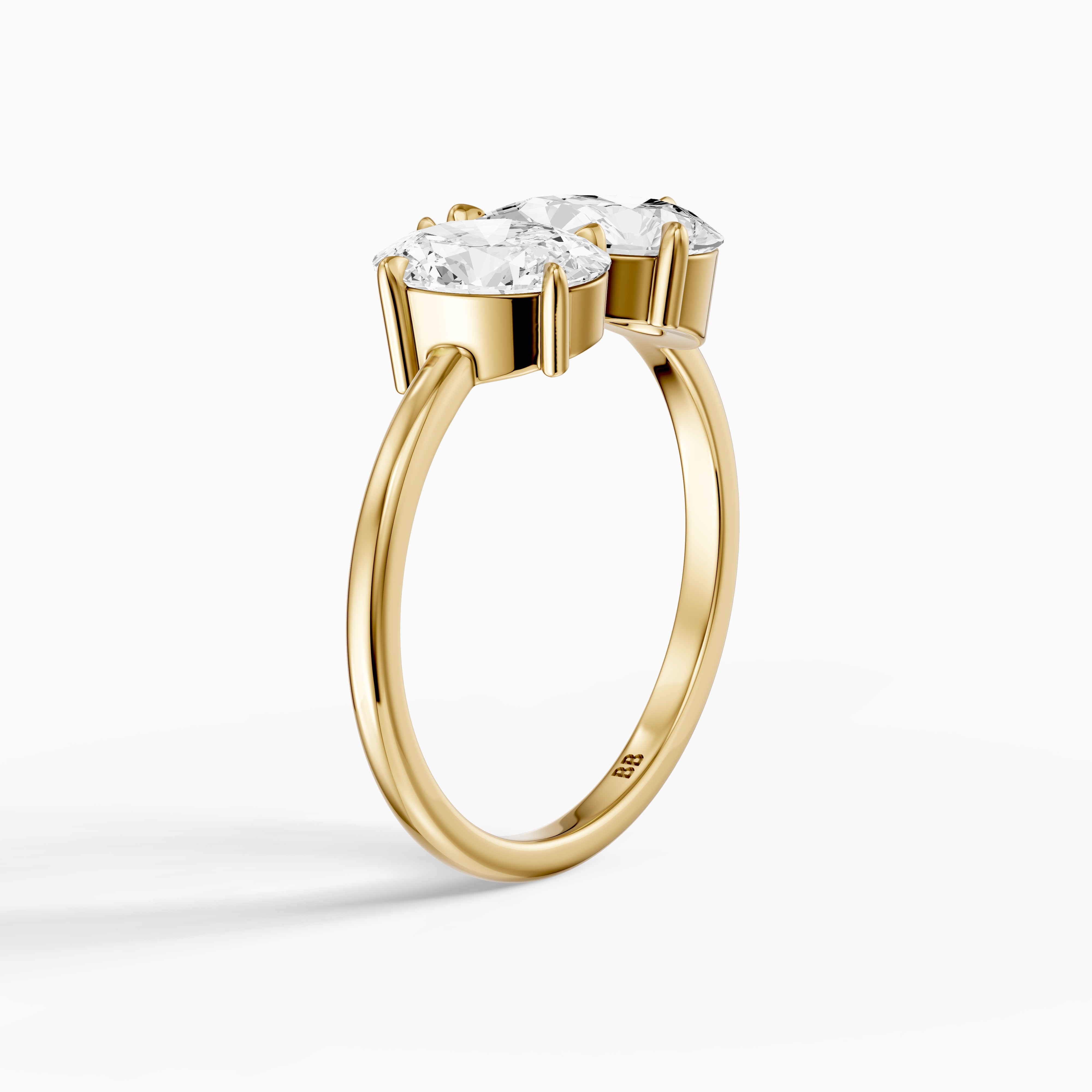 Lianne Toi Et Moi Ring With Oval and Pear Two Stone Lab Grown Diamond