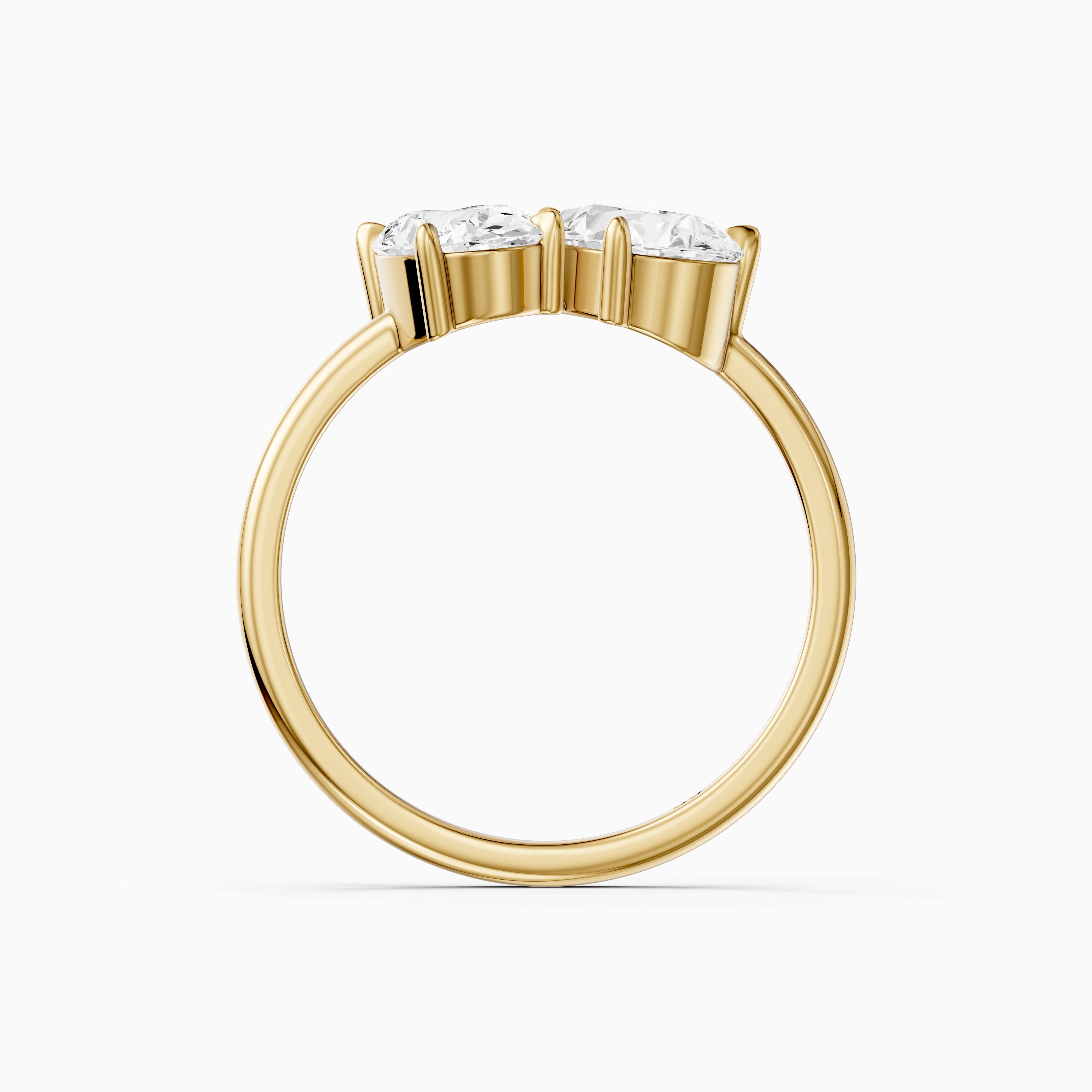 Lianne Toi Et Moi Ring With Oval and Pear Two Stone Lab Grown Diamond
