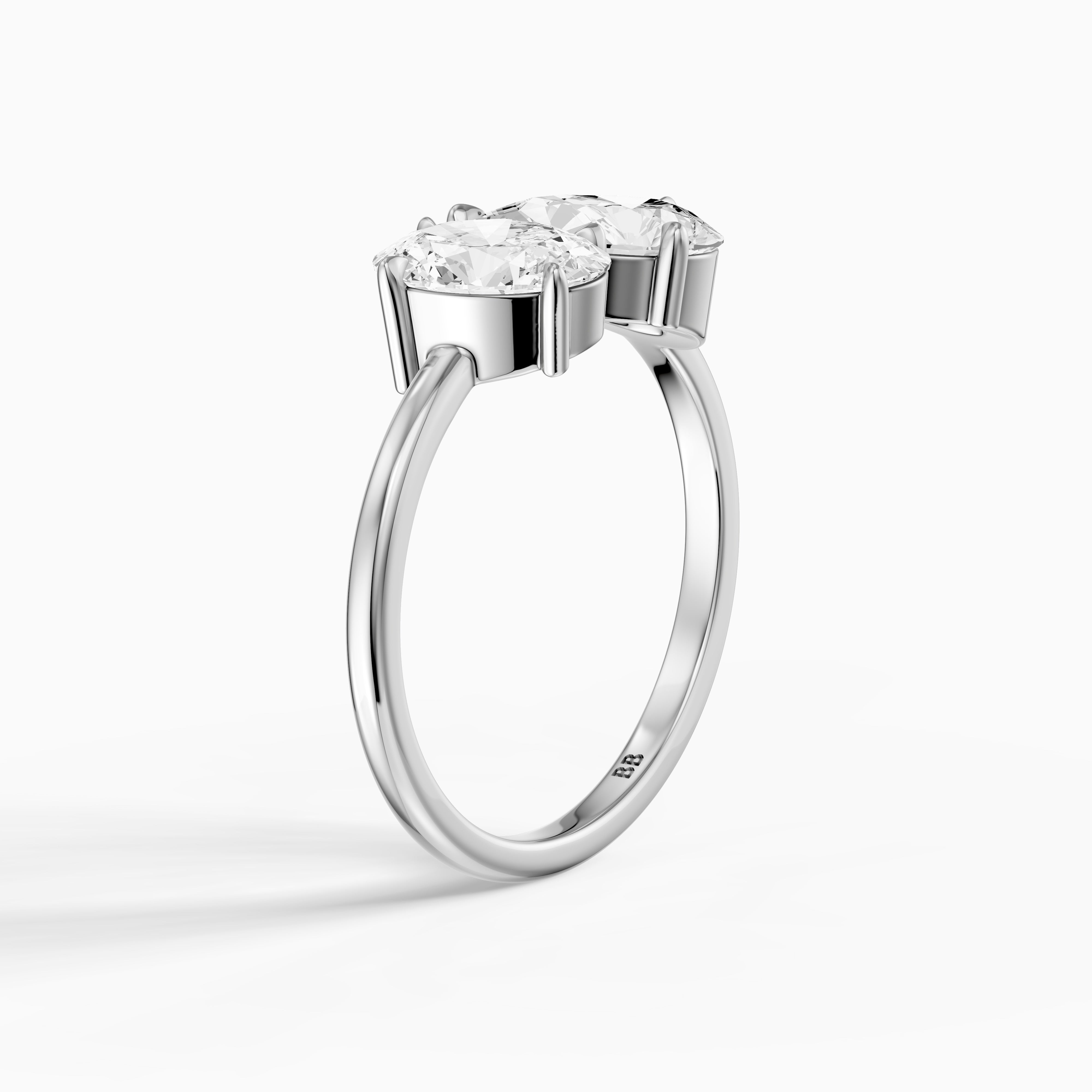 Lianne Toi Et Moi Ring With Oval and Pear Two Stone Lab Grown Diamond