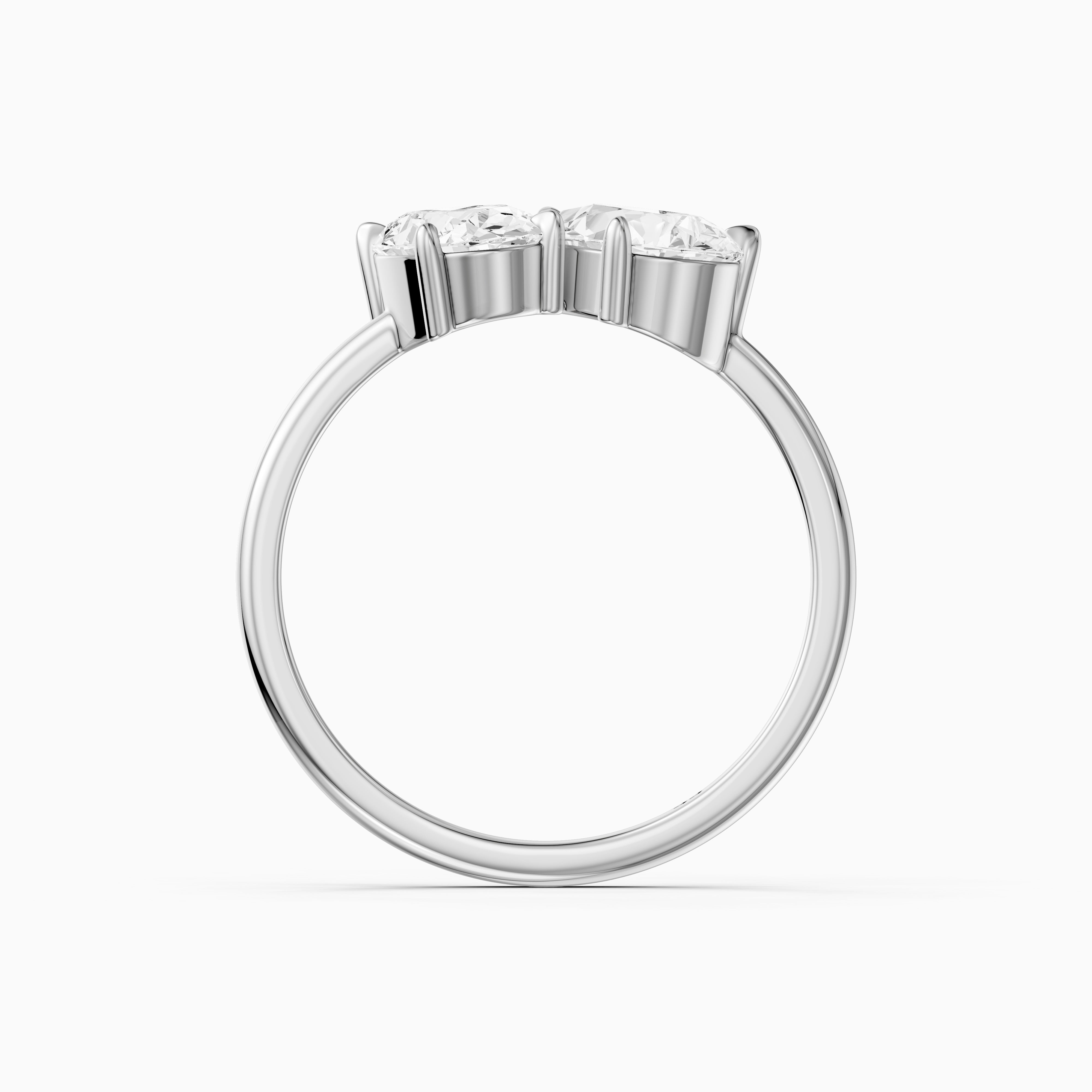 Lianne Toi Et Moi Ring With Oval and Pear Two Stone Lab Grown Diamond