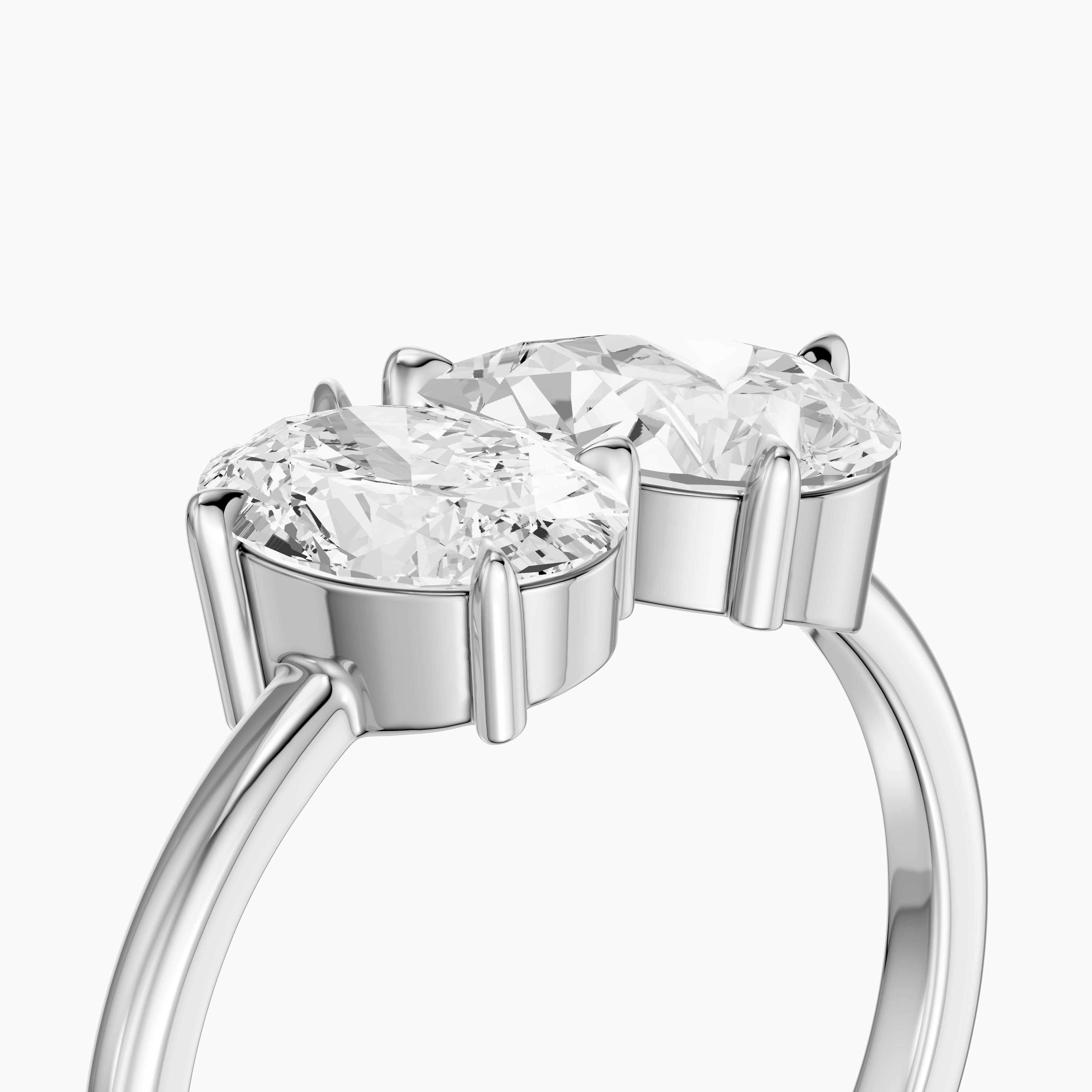 Lianne Toi Et Moi Ring With Oval and Pear Two Stone Lab Grown Diamond