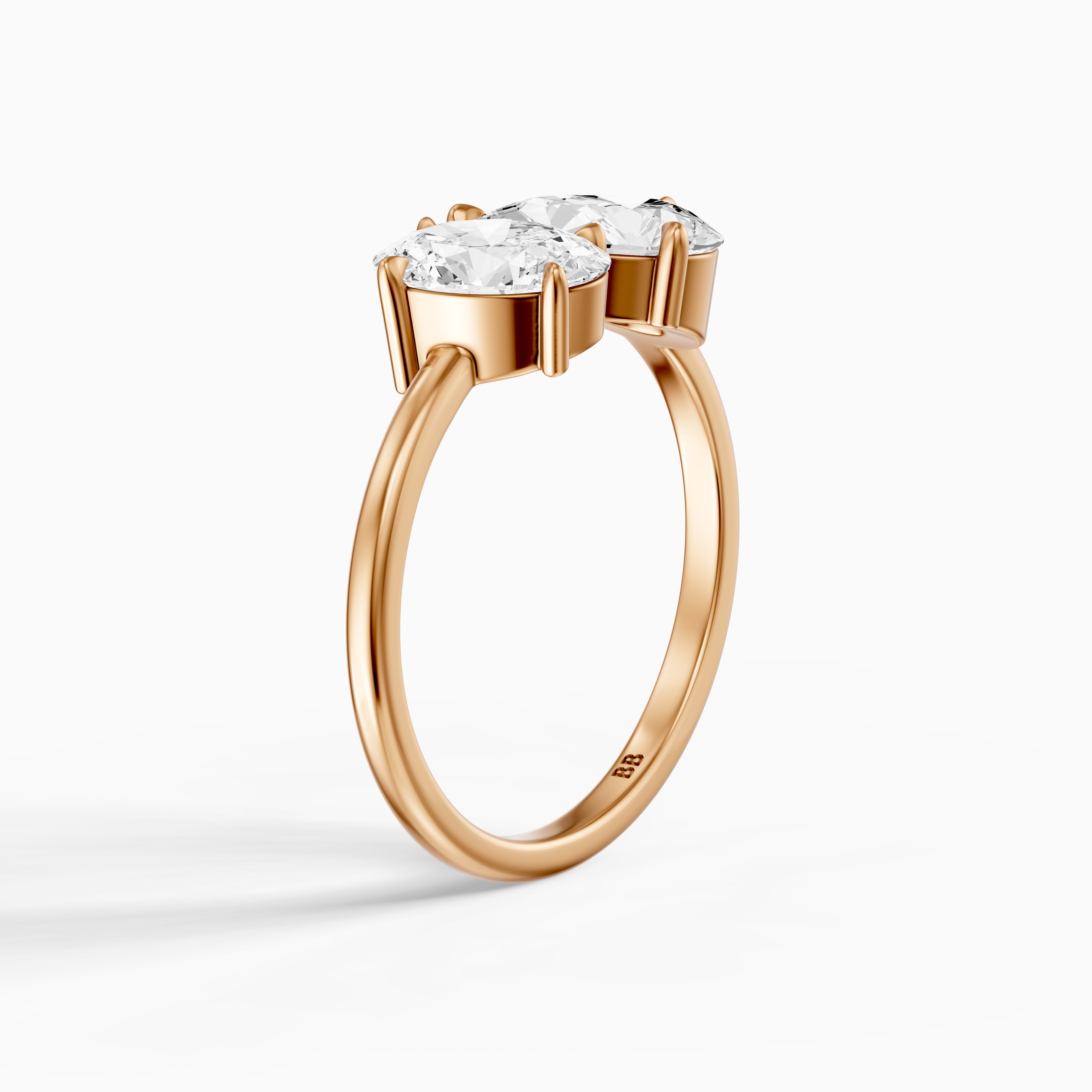 Lianne Toi Et Moi Ring With Oval and Pear Two Stone Lab Grown Diamond
