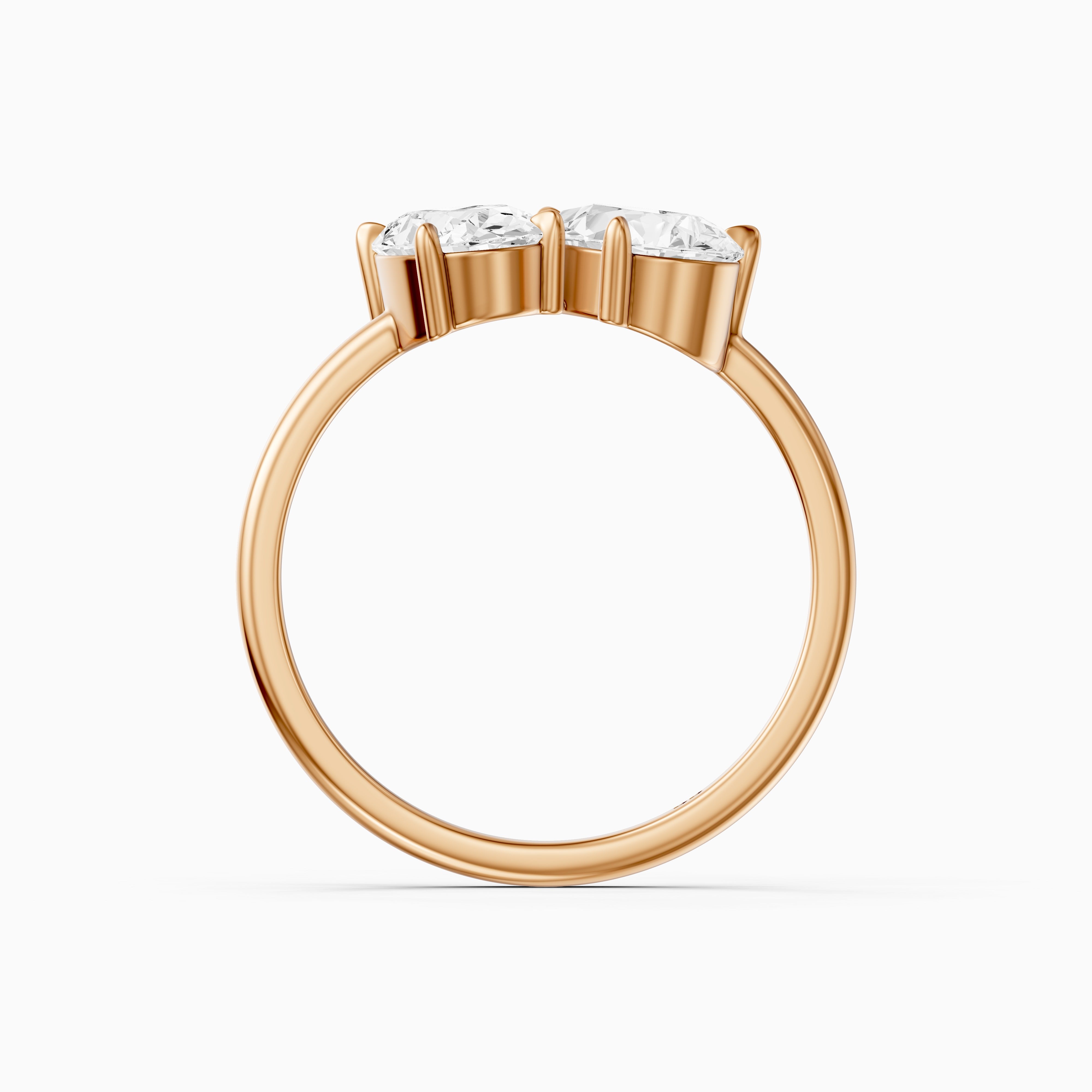 Lianne Toi Et Moi Ring With Oval and Pear Two Stone Lab Grown Diamond
