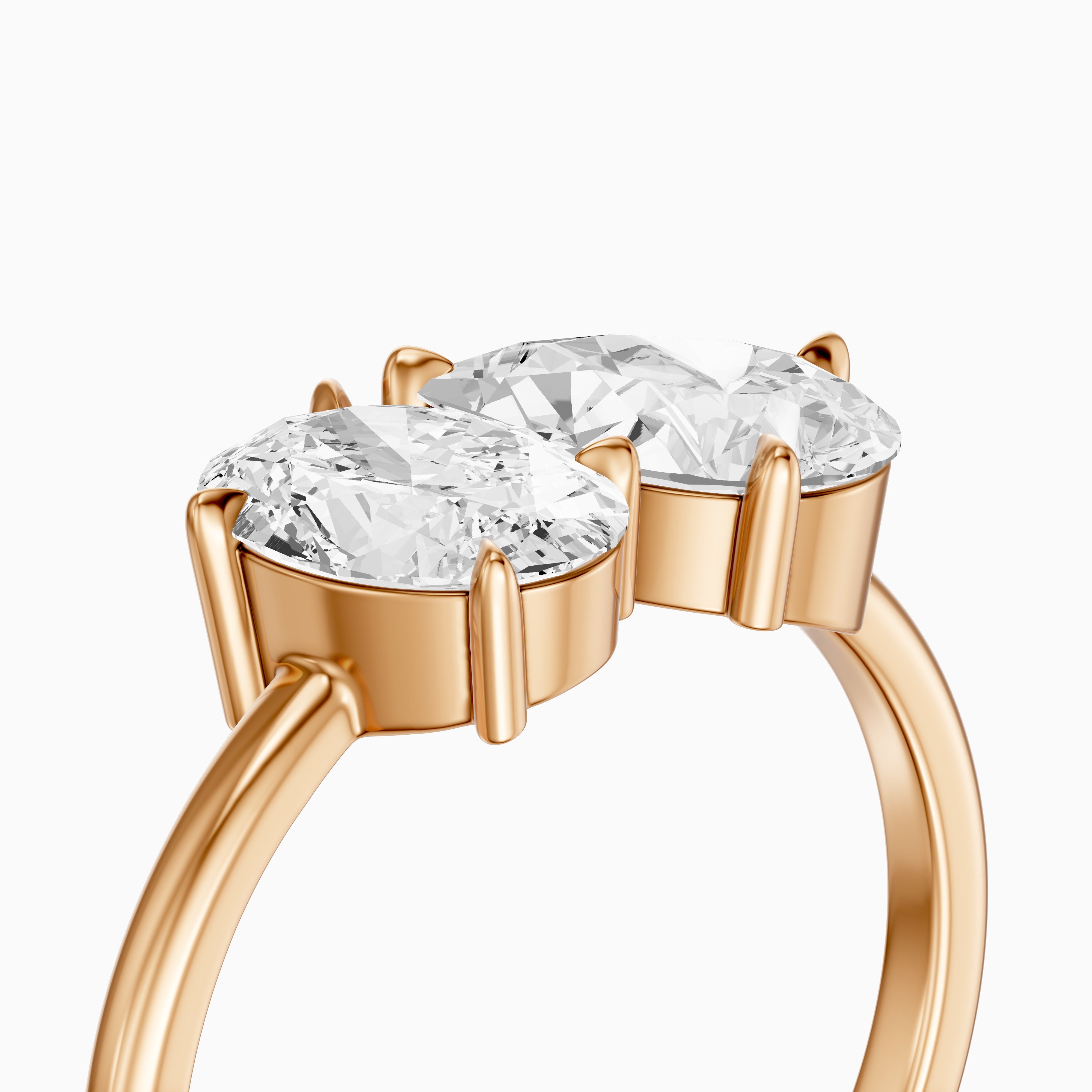 Lianne Toi Et Moi Ring With Oval and Pear Two Stone Lab Grown Diamond