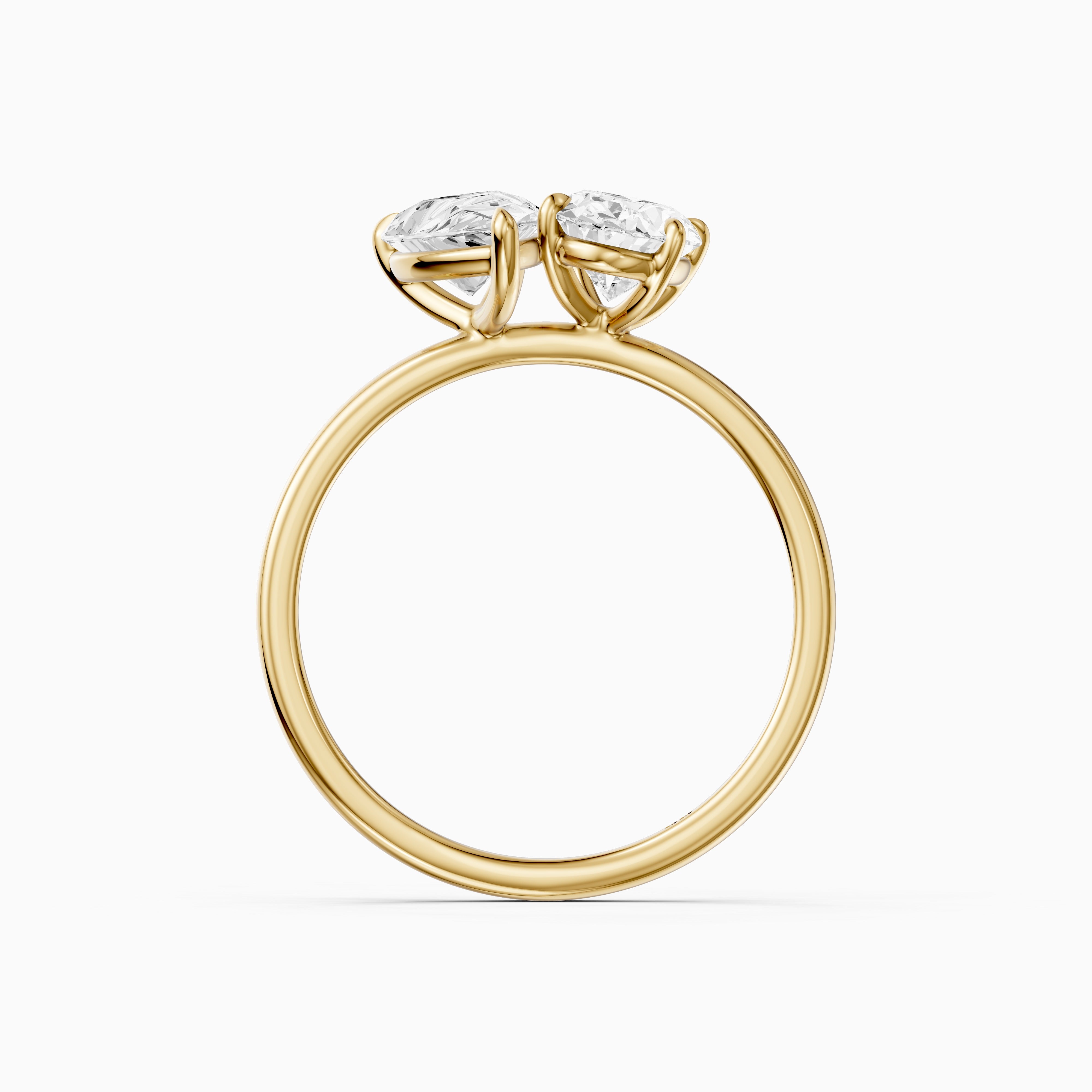 Lilian Toi Et Moi Ring With Pear and Oval Two Stone Lab Grown Diamond