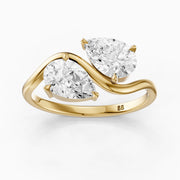Lillia Toi Et Moi Ring With Both Pear Two Stone Lab Grown Diamond