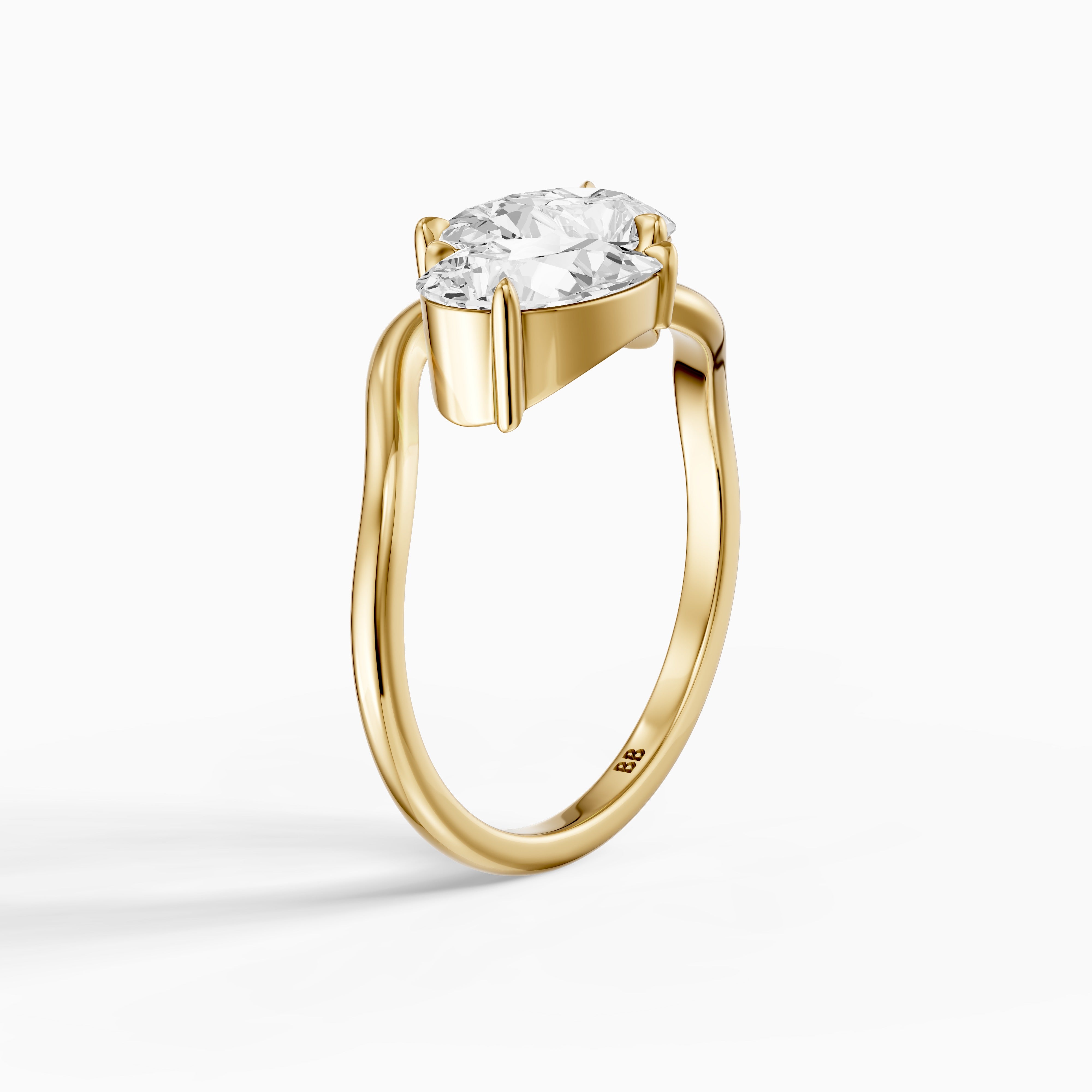 Lillia Toi Et Moi Ring With Both Pear Two Stone Lab Grown Diamond