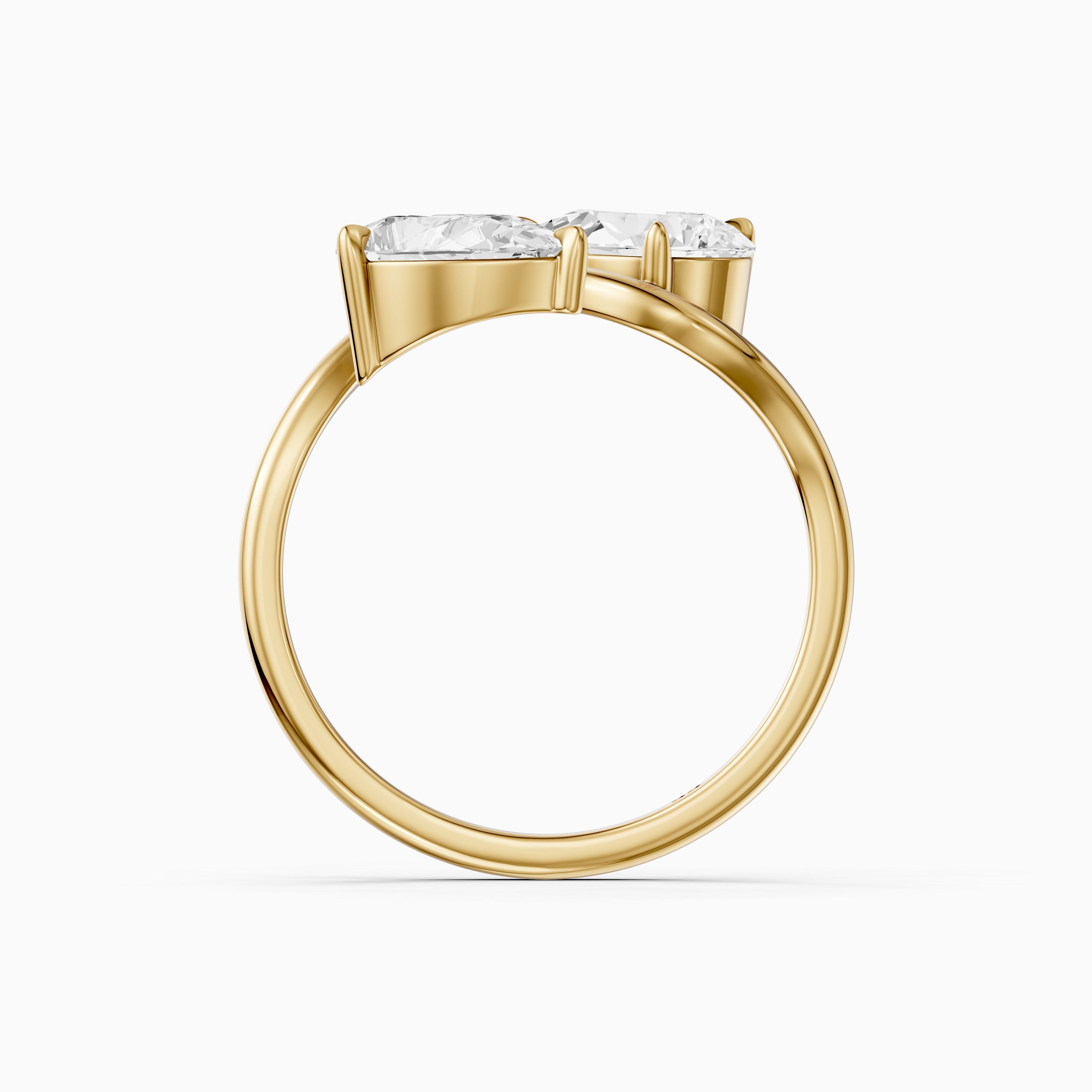 Lillia Toi Et Moi Ring With Both Pear Two Stone Lab Grown Diamond