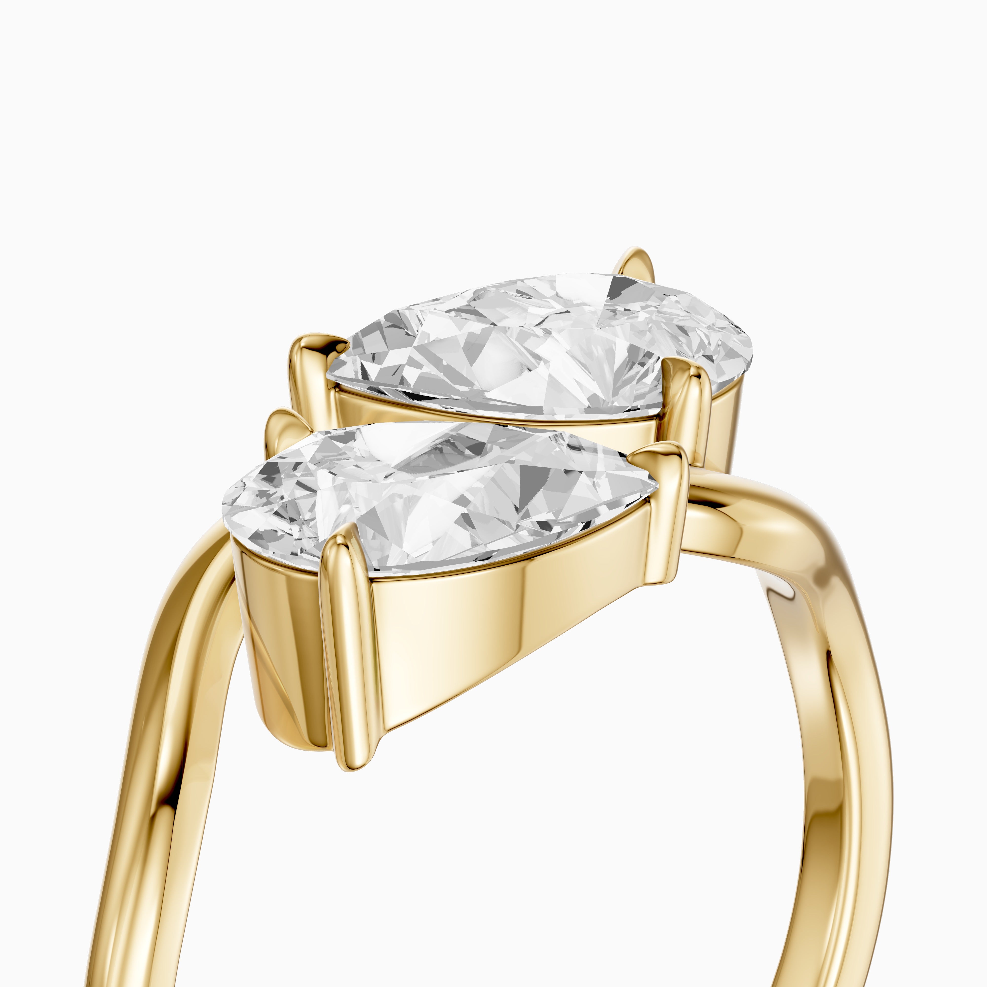 Lillia Toi Et Moi Ring With Both Pear Two Stone Lab Grown Diamond