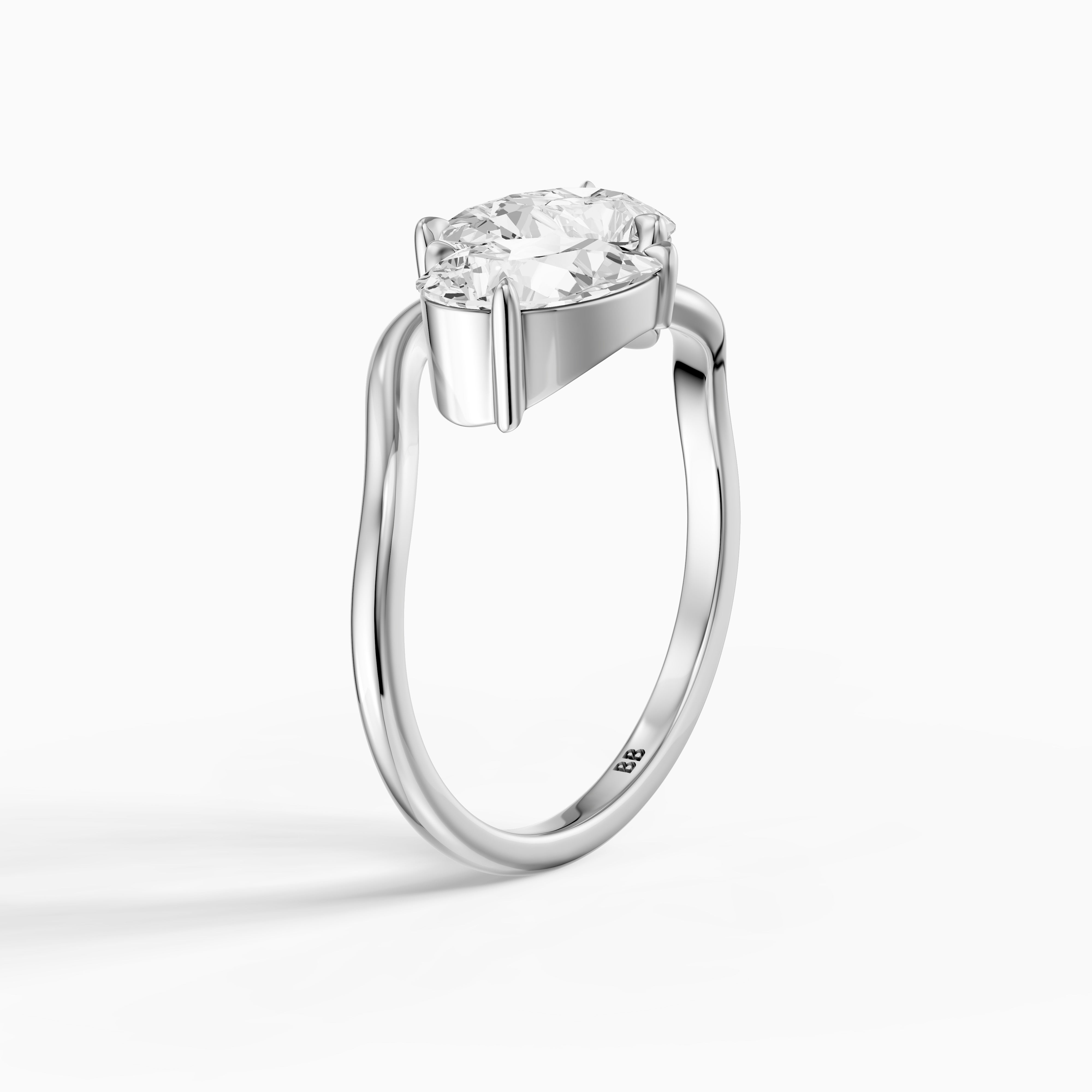 Lillia Toi Et Moi Ring With Both Pear Two Stone Lab Grown Diamond