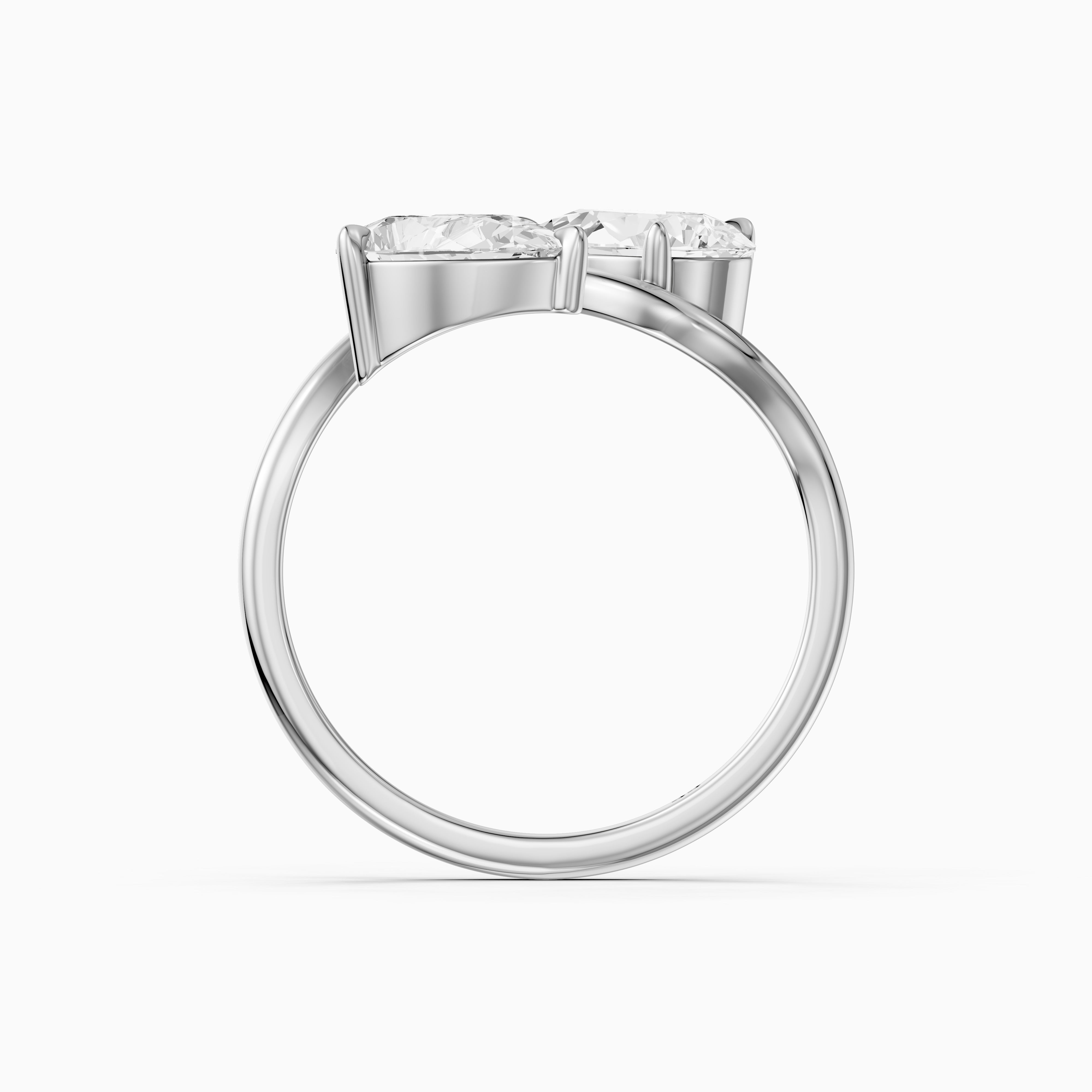 Lillia Toi Et Moi Ring With Both Pear Two Stone Lab Grown Diamond