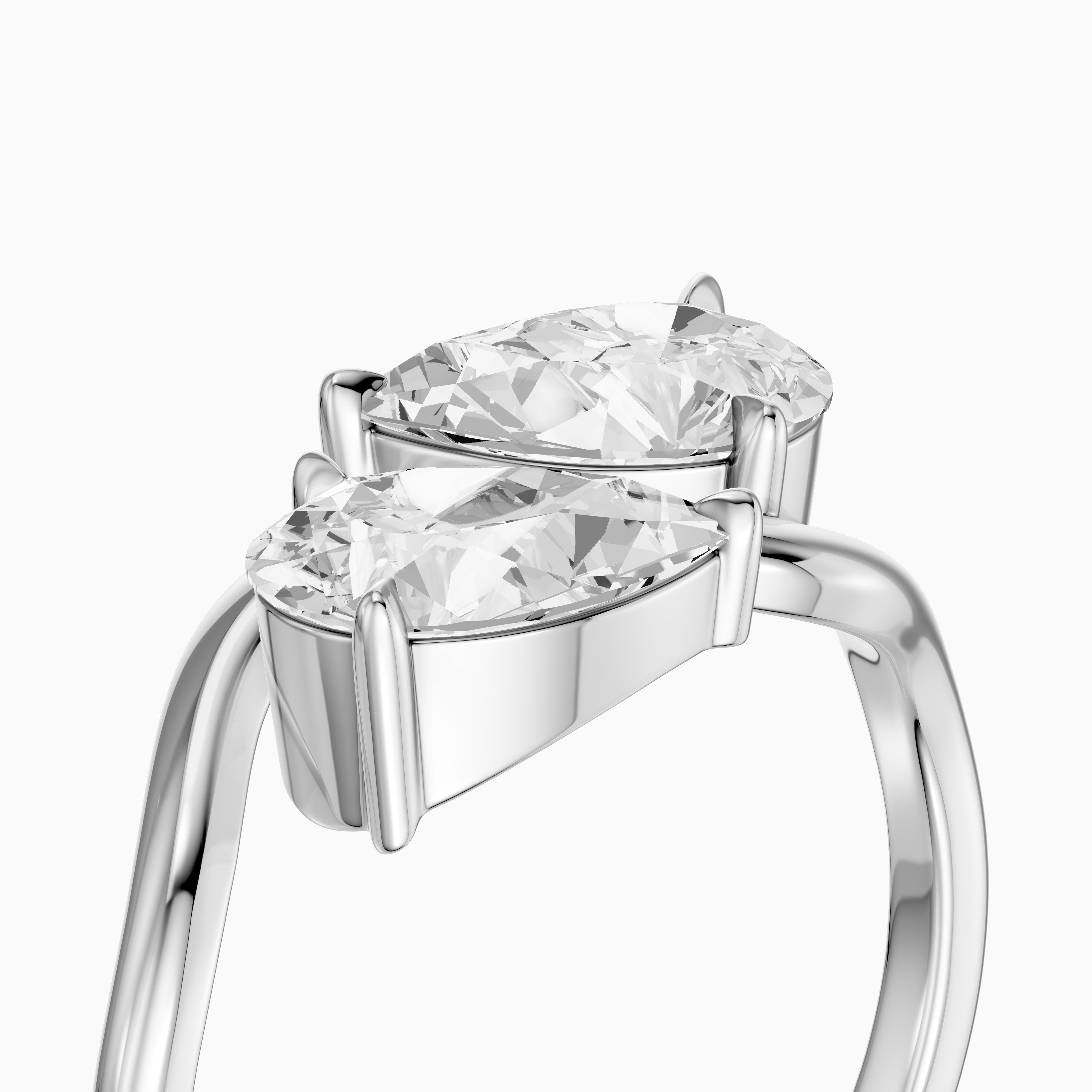 Lillia Toi Et Moi Ring With Both Pear Two Stone Lab Grown Diamond
