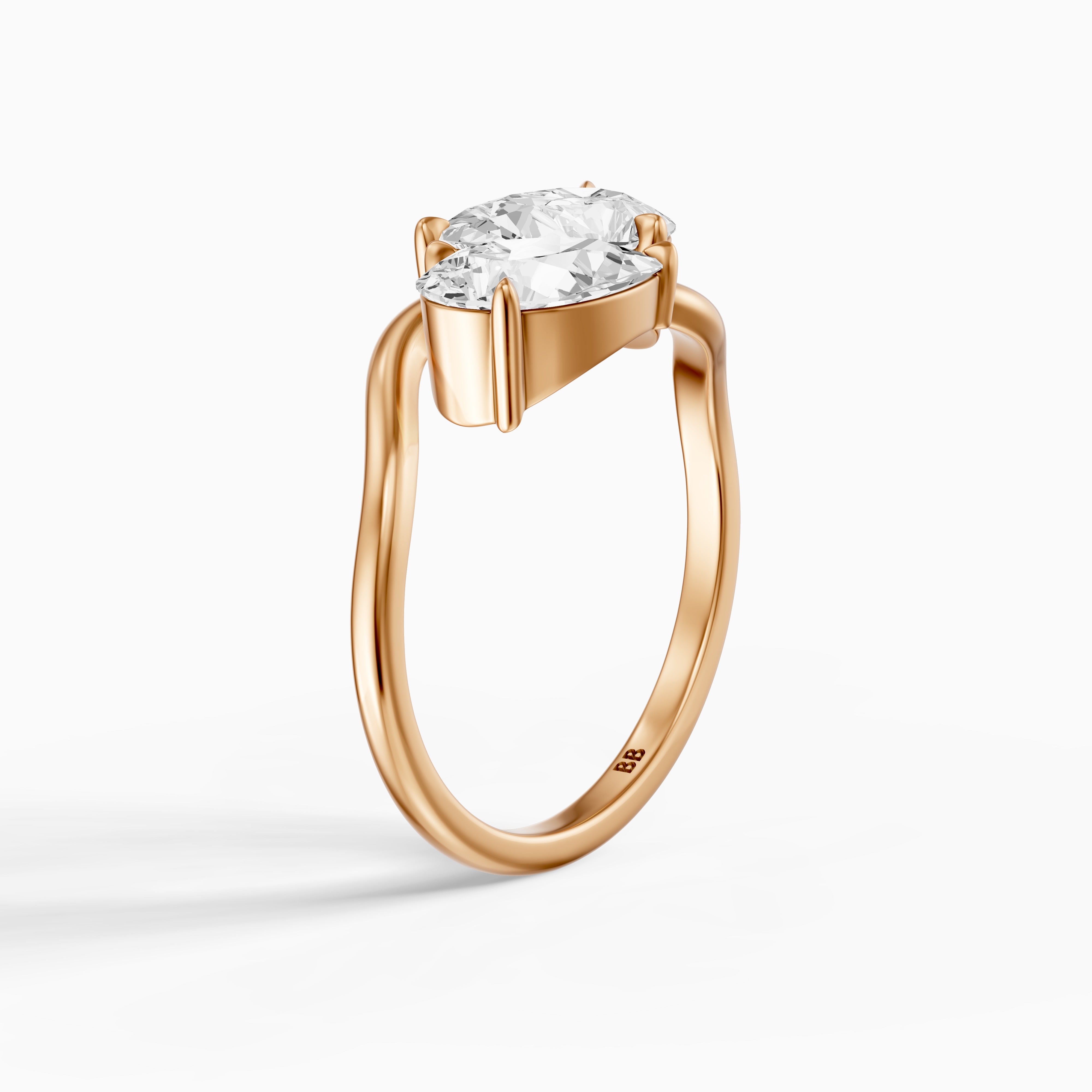 Lillia Toi Et Moi Ring With Both Pear Two Stone Lab Grown Diamond