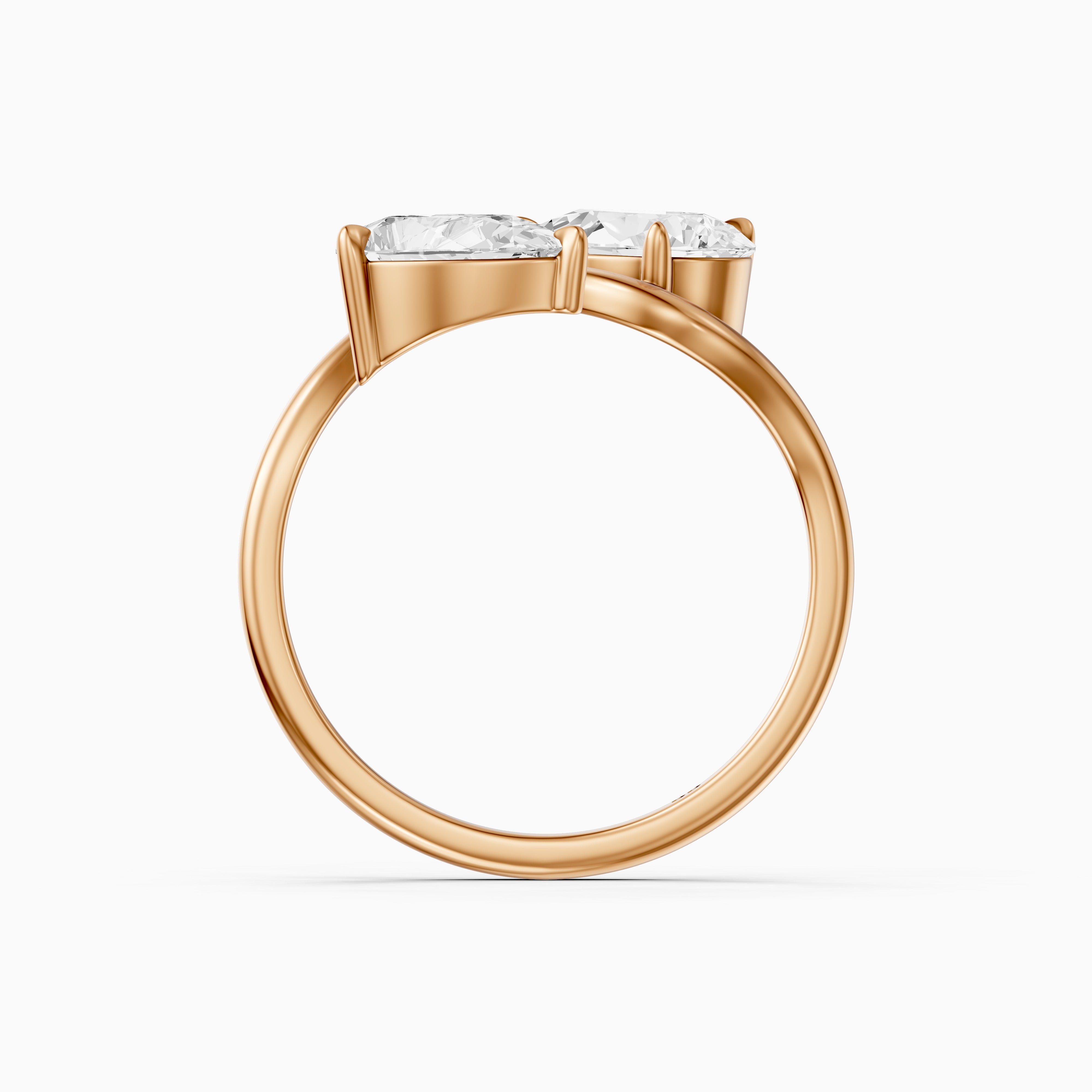 Lillia Toi Et Moi Ring With Both Pear Two Stone Lab Grown Diamond