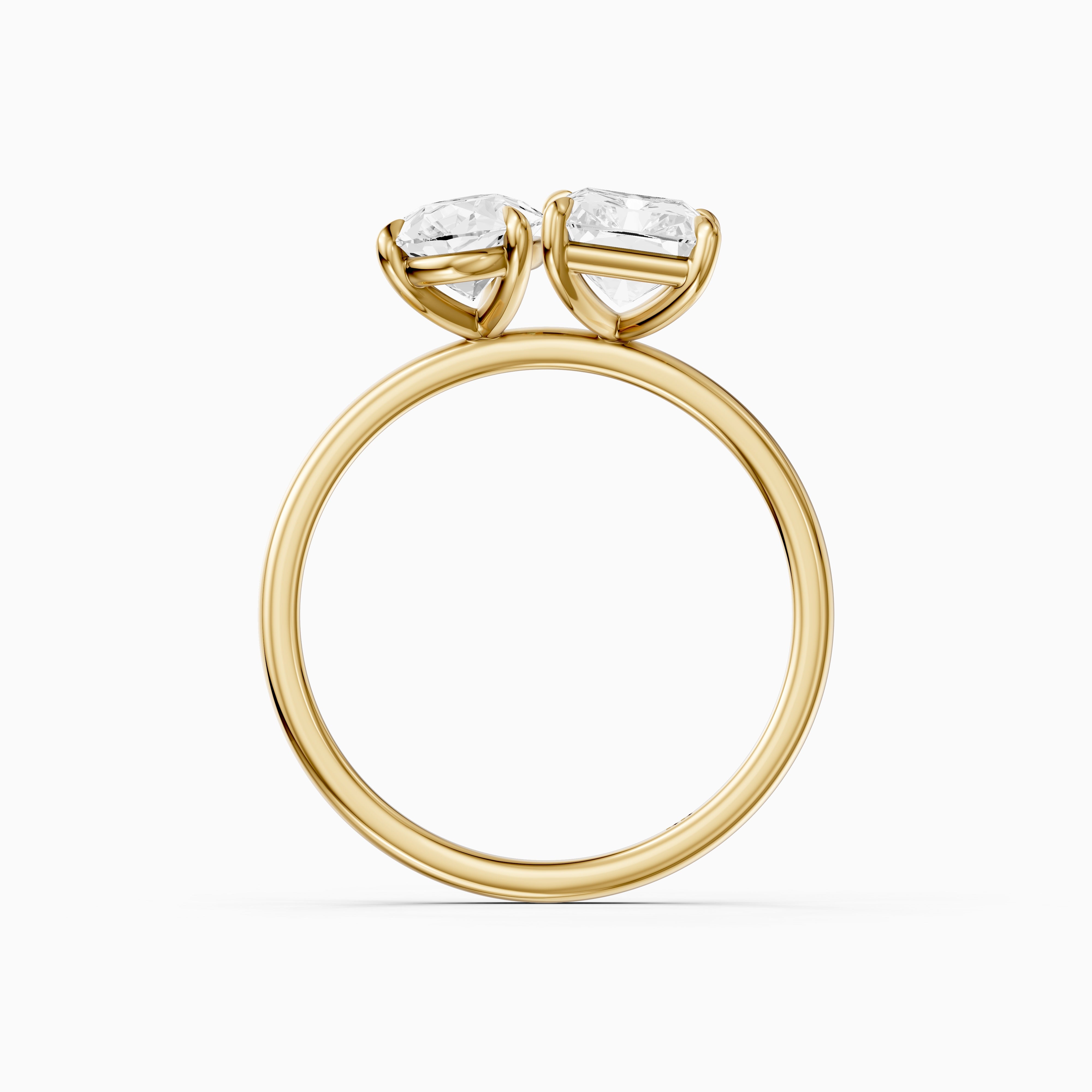 Lillie Toi Et Moi Ring With Pear and Radiant Two Stone Lab Grown Diamond